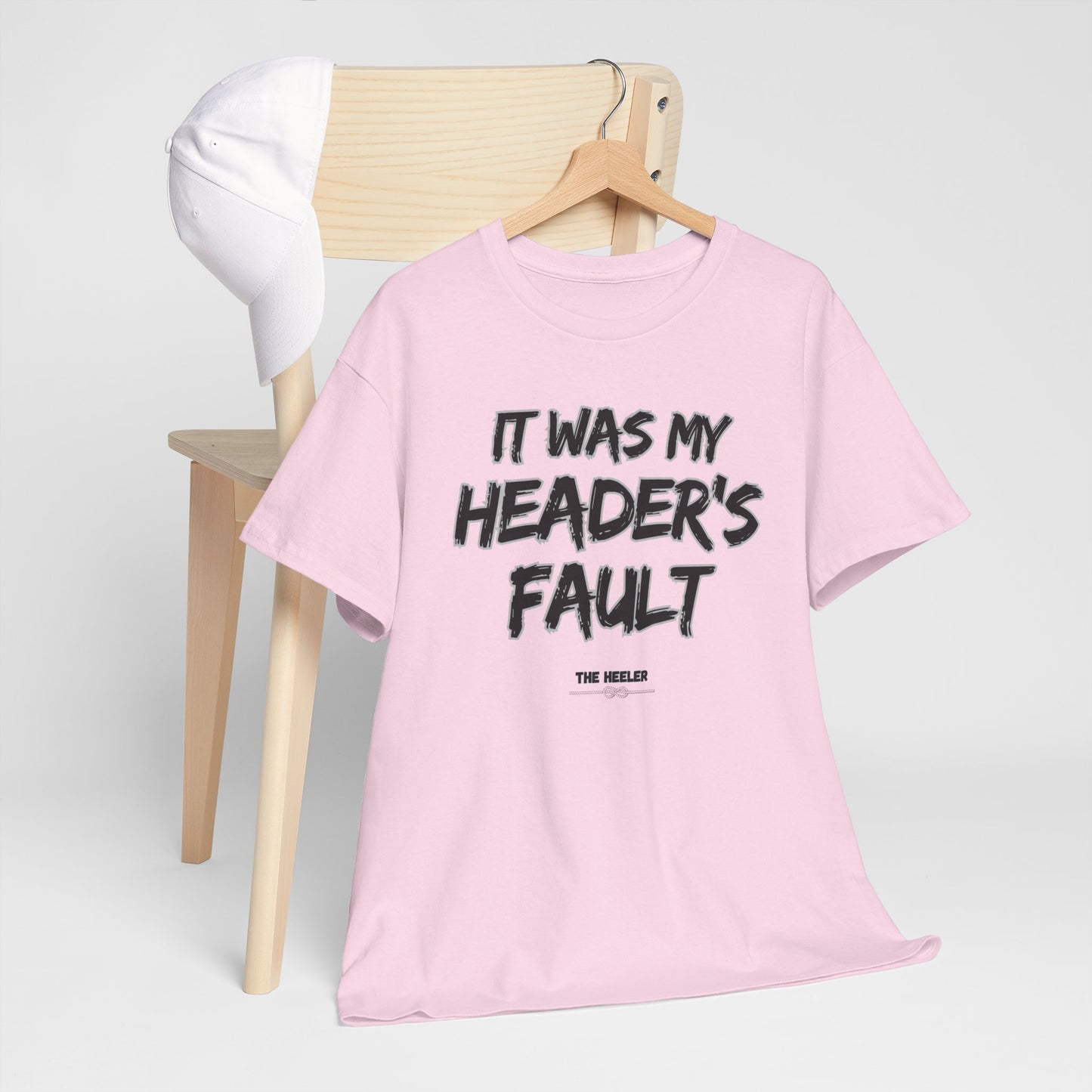 HEADER'S FAULT TEAM ROPING PARTNER RODEO Unisex Heavy Cotton Tee