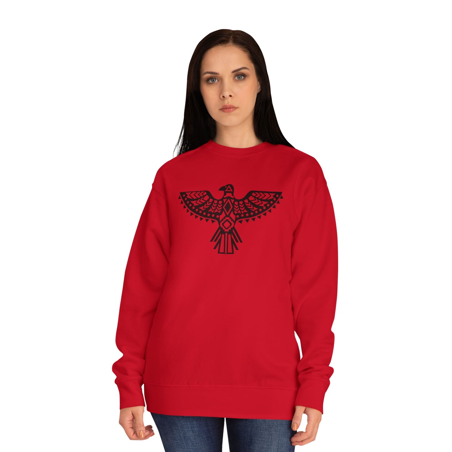 Tribal Eagle Unisex Crew Sweatshirt - Cozy Cultural Artwear