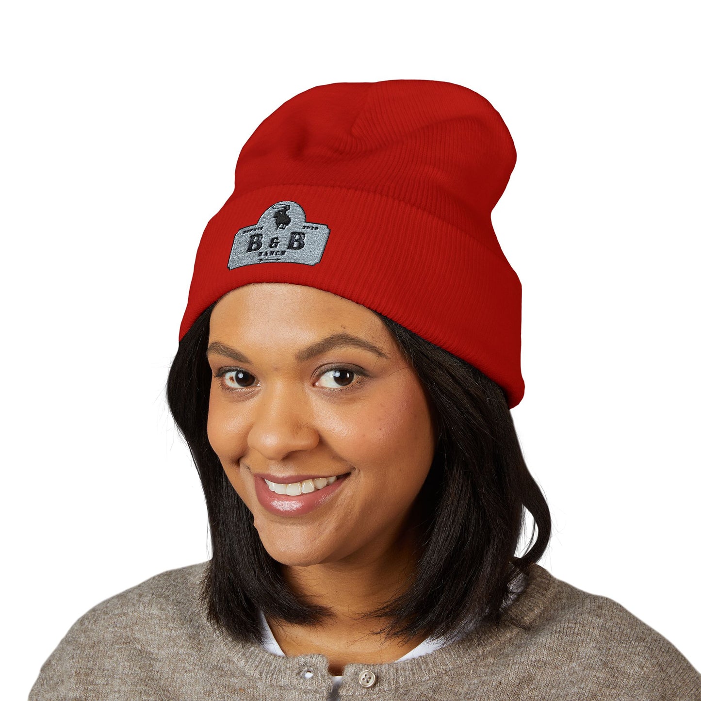 Stylish Embroidered Classic Cuffed Beanie for Fashionable Outdoor Adventures