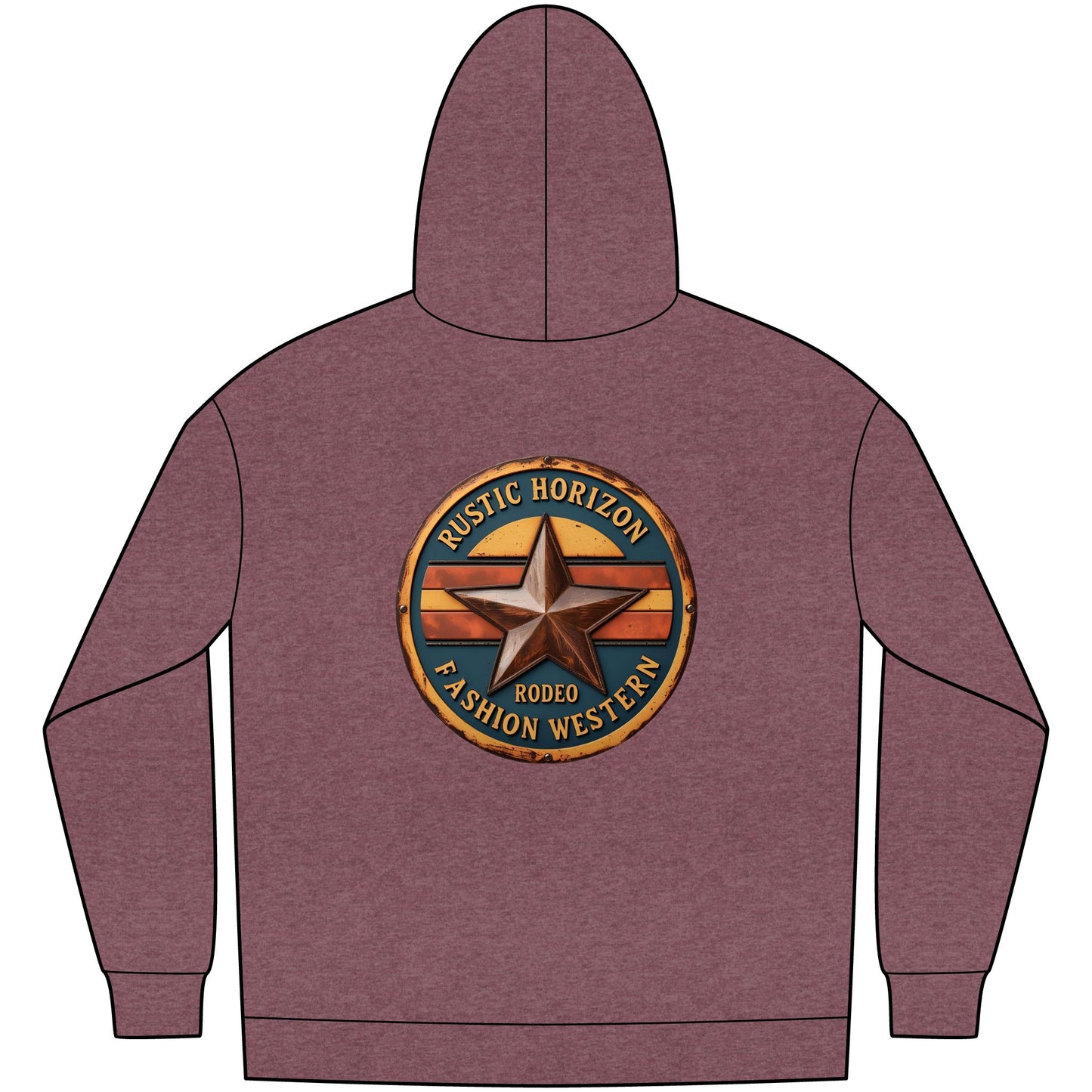 Unisex Western Fleece Hoodie, Rustic Fashion Sweatshirt, Cozy Winter Apparel, Gift for Rodeo Lovers, Casual Outdoor Clothing