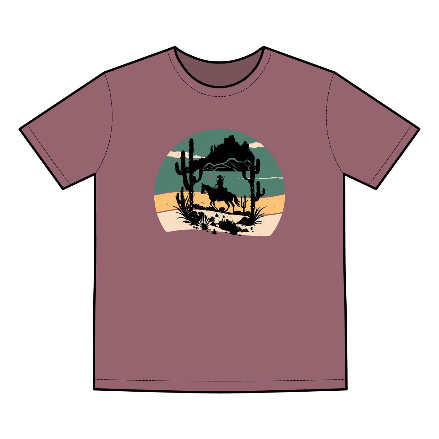 Desert Adventure Men's Faded Tee - Retro Outdoor Vibe