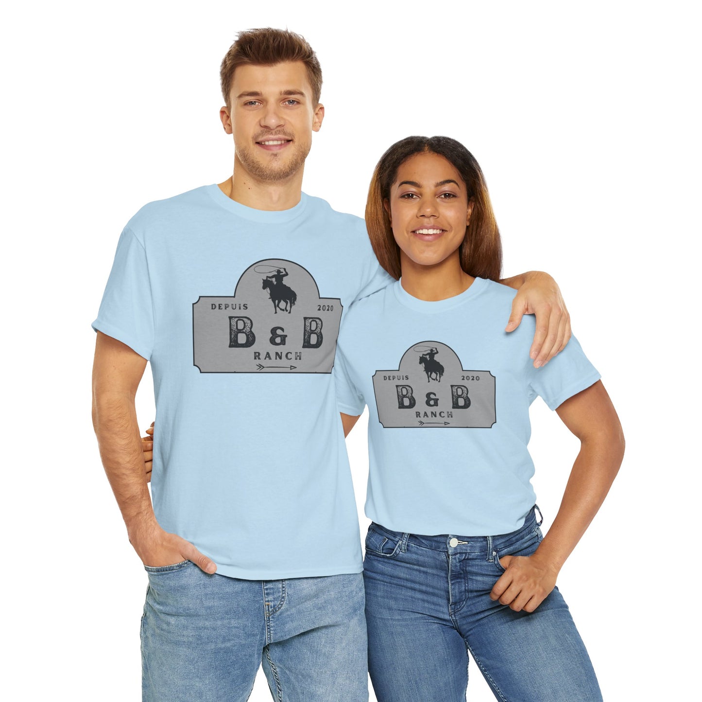 B & B RANCH LOGO Unisex Heavy Cotton Tee