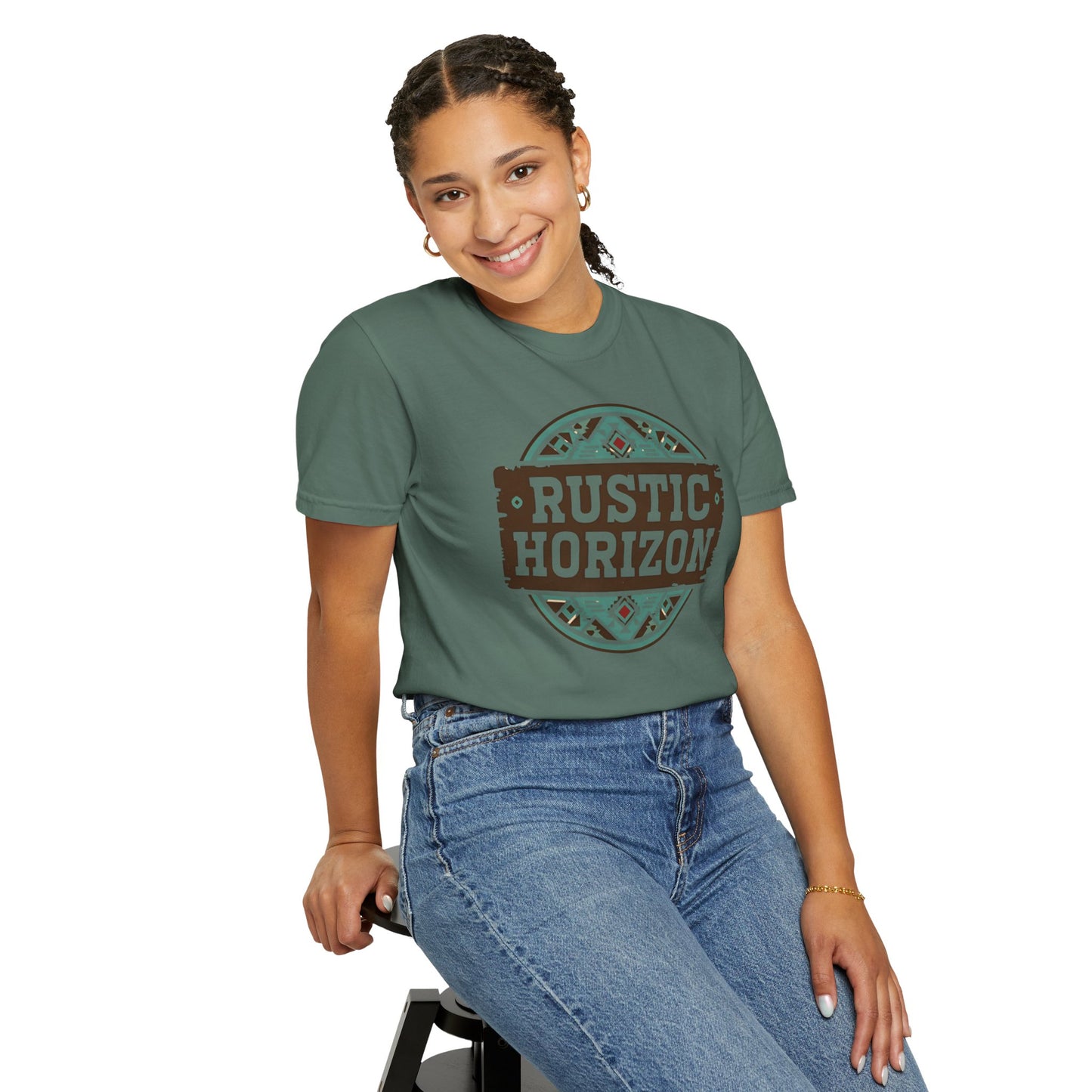 Touch of Rustic Horizon crest UNISEX T-Shirt|Festival Wear, Casual Outfit, Gift for Nature Lovers, Vintage Style Tee, Summer Essential