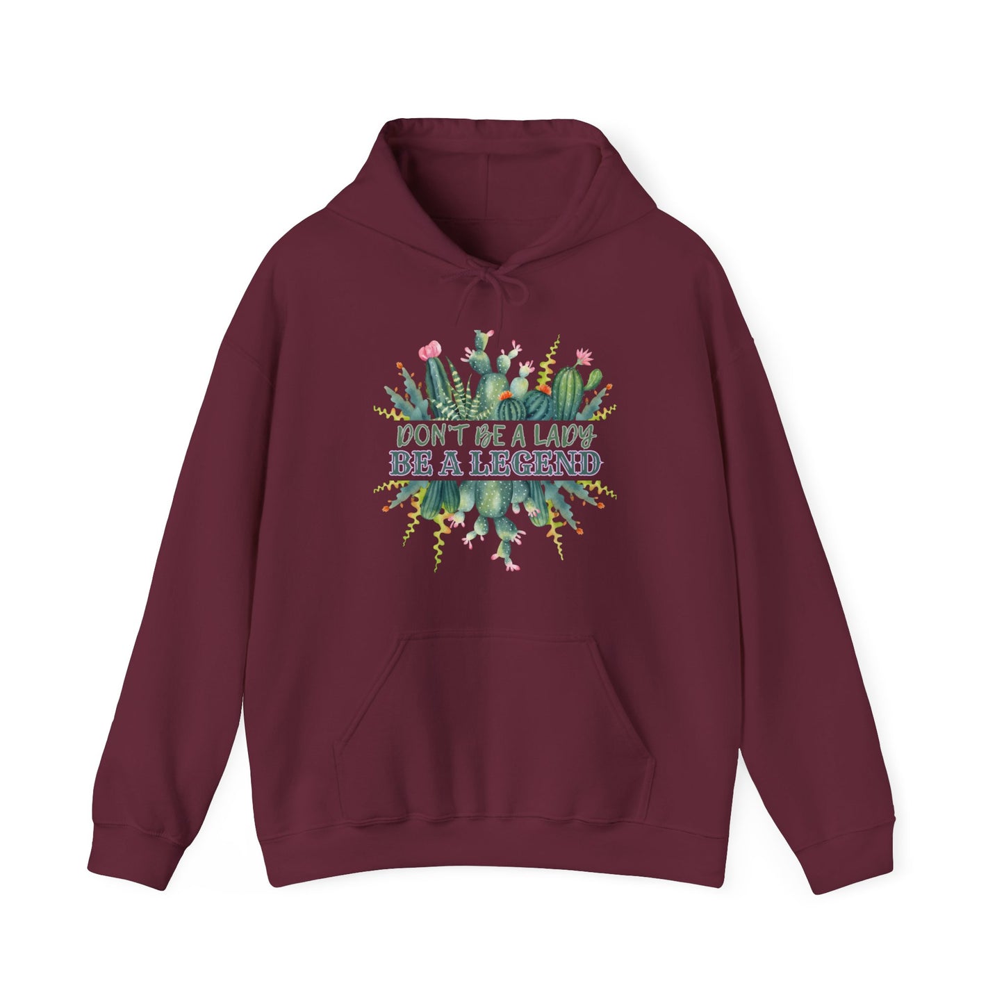 BE A LEGEND LADY CACTUS UNISEX Heavy Blend™ Hooded Sweatshirt