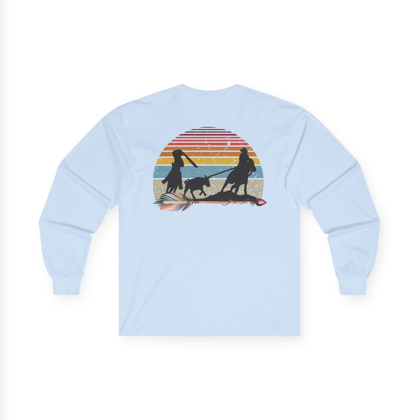 BACK Unisex Ultra Cotton Long Sleeve Tee TEAM ROPING