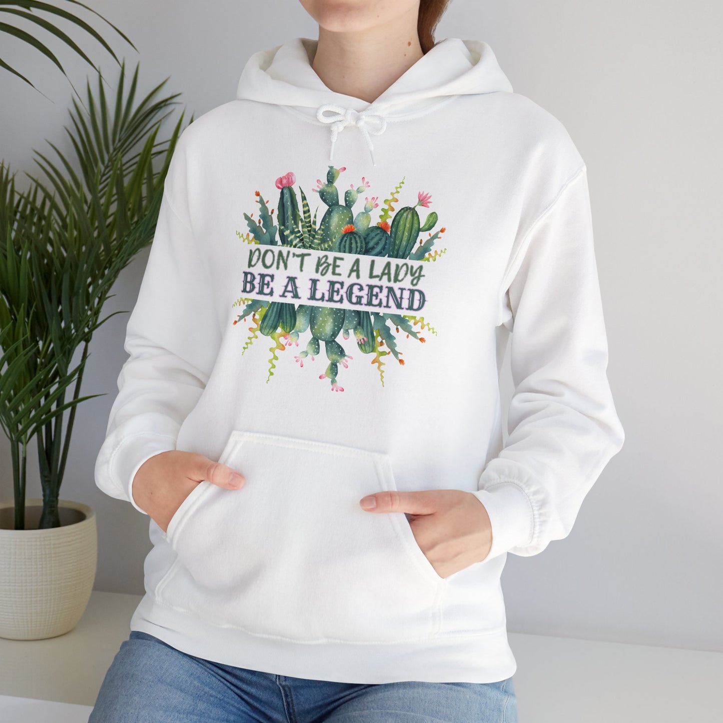 BE A LEGEND LADY CACTUS UNISEX Heavy Blend™ Hooded Sweatshirt