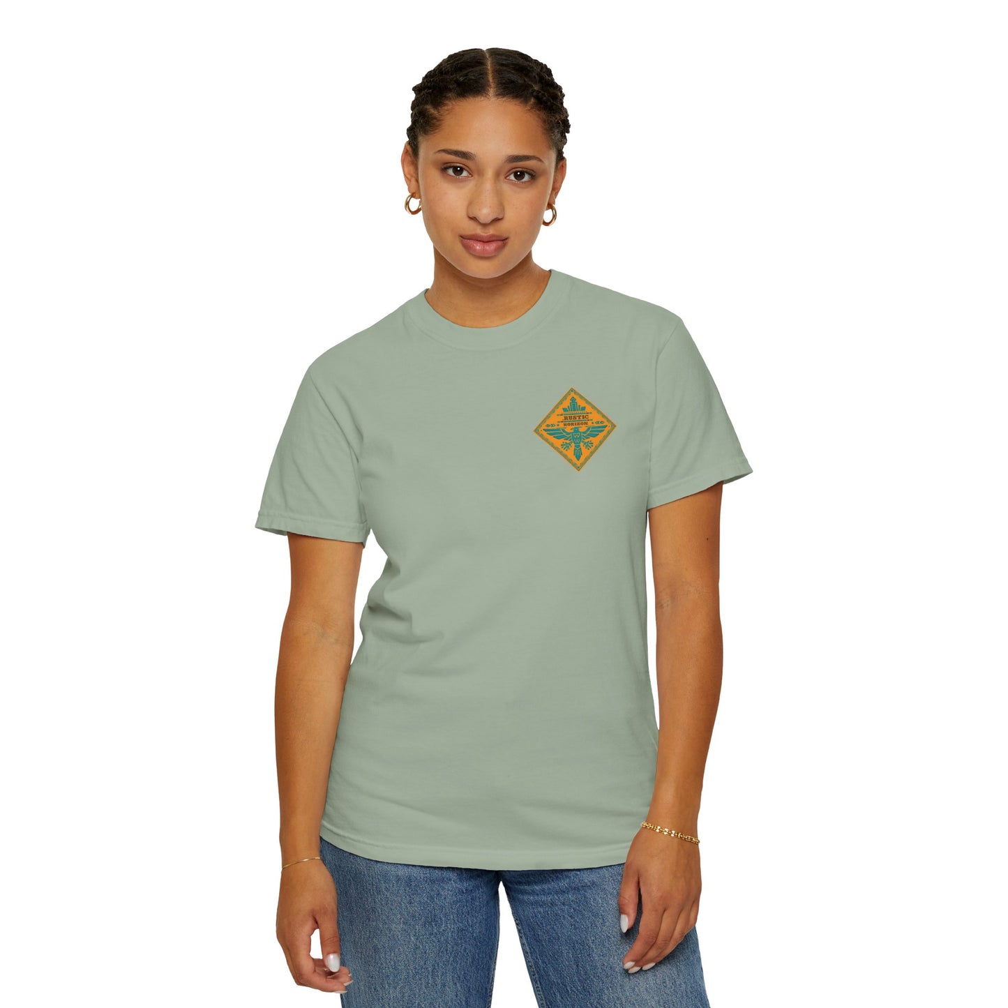 Rustic Horizon Yellow Thunderbird UNISEX T-Shirt｜Festival Wear, Casual Outfit, Gift for Nature Lovers, Vintage Style Tee, Summer Essential