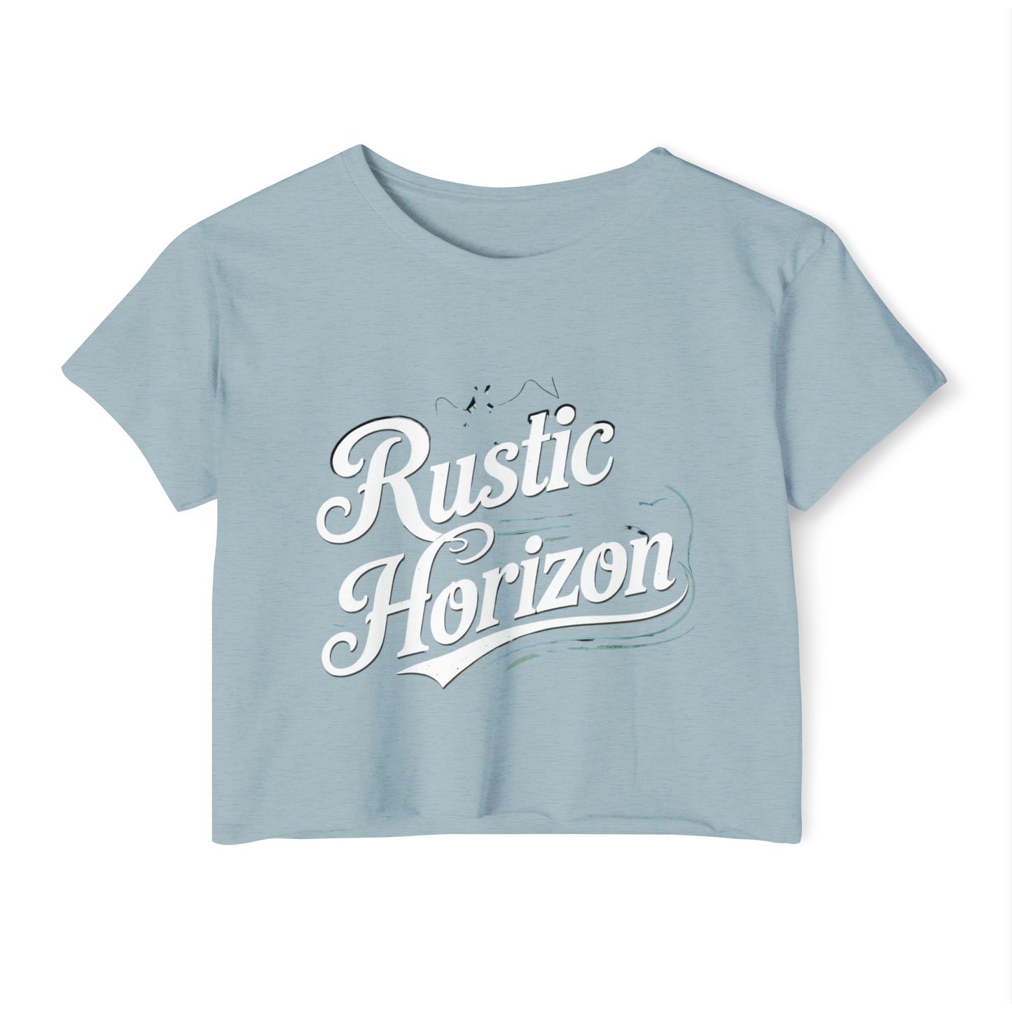 Rustic Horizon Women's Festival Crop Top - Boho Chic Graphic Tee for Music & Art Lovers