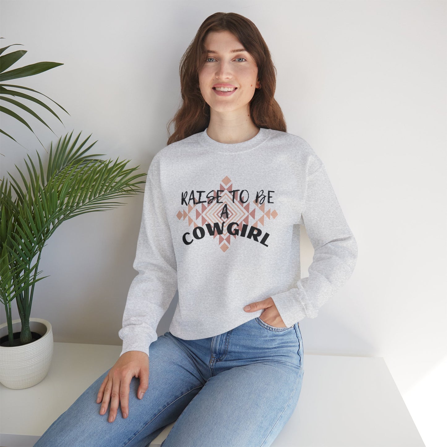 RAISE TO BE COWGIRL UNISEX Heavy Blend™ Crewneck Sweatshirt