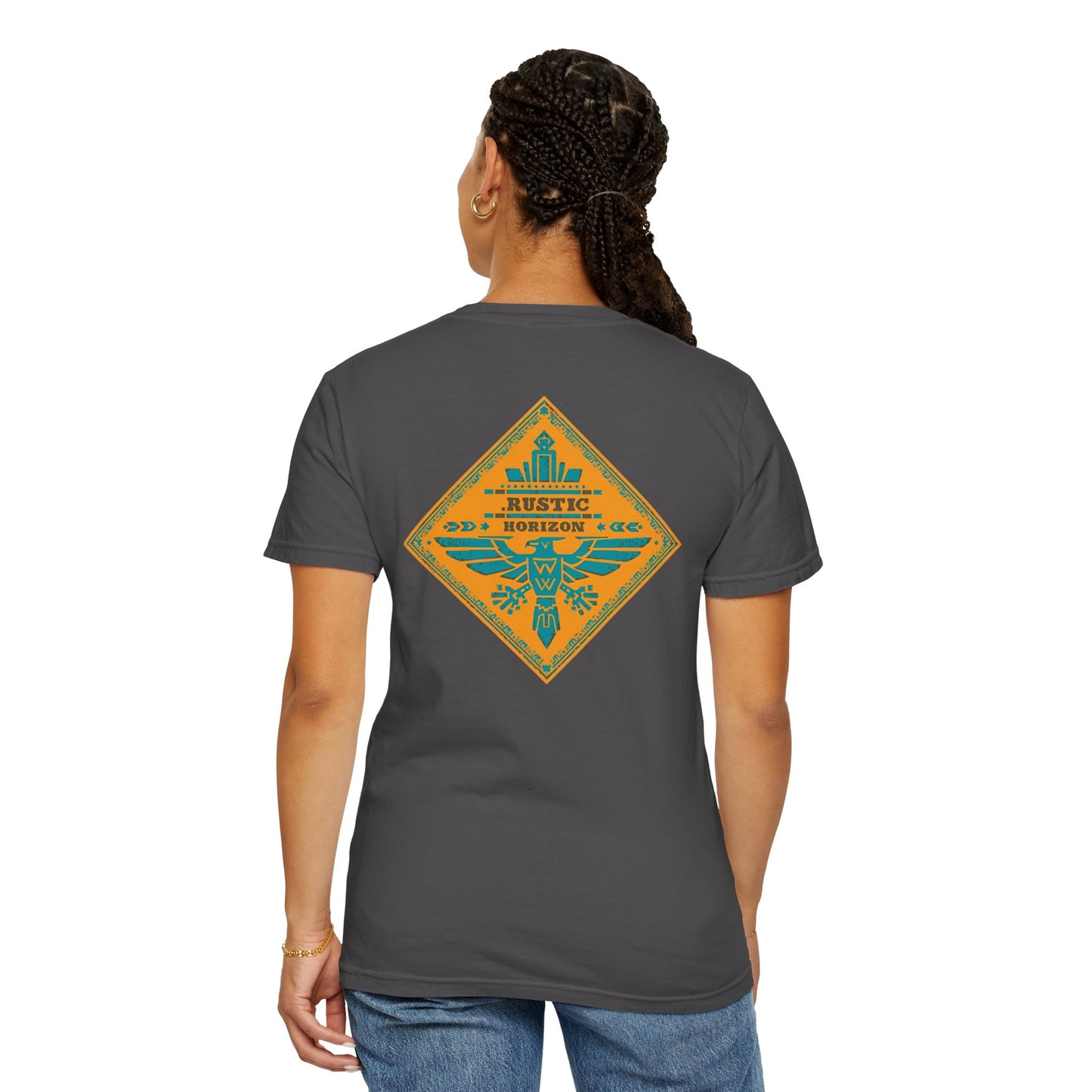 Rustic Horizon Yellow Thunderbird UNISEX T-Shirt｜Festival Wear, Casual Outfit, Gift for Nature Lovers, Vintage Style Tee, Summer Essential