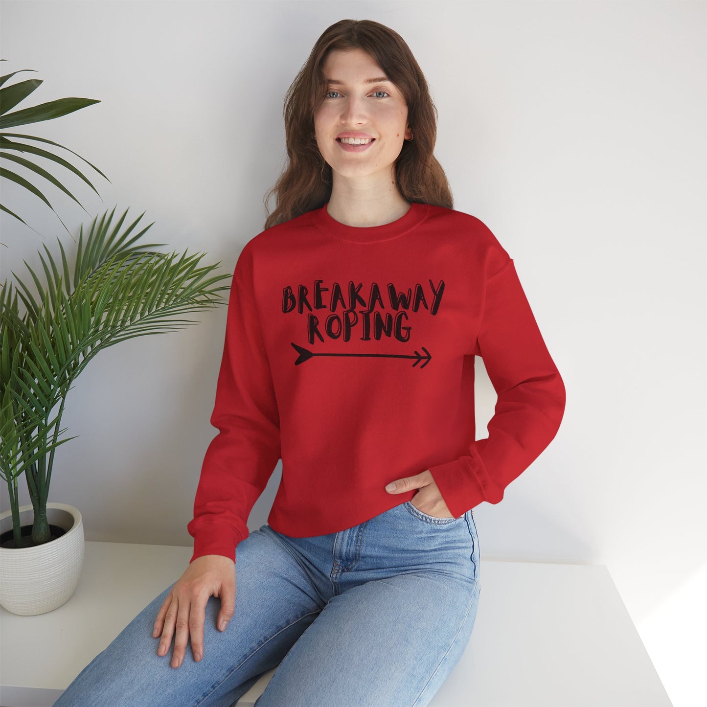 BREAKAWAY ROPING COWGIRL UNISEX Heavy Blend™ Crewneck Sweatshirt