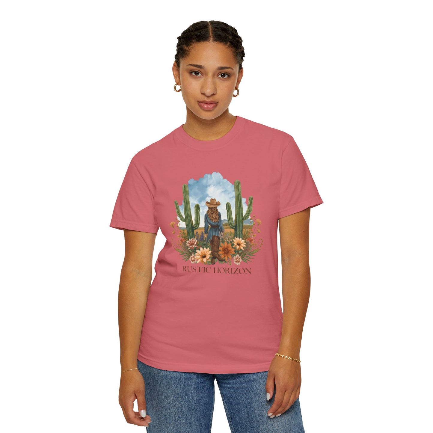Cowgirl cactus UNISEX T-Shirt｜Festival Wear, Casual Outfit, Gift for Nature Lovers, Vintage Style Tee, Summer Essential