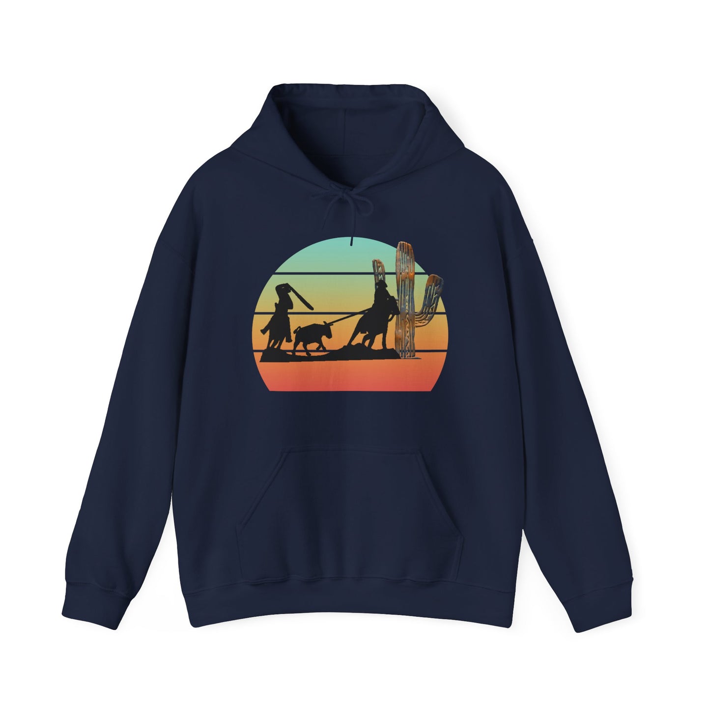 Unisex Heavy Blend™ Hooded Sweatshirt TEAM ROPING RODEO HEADER HEELER