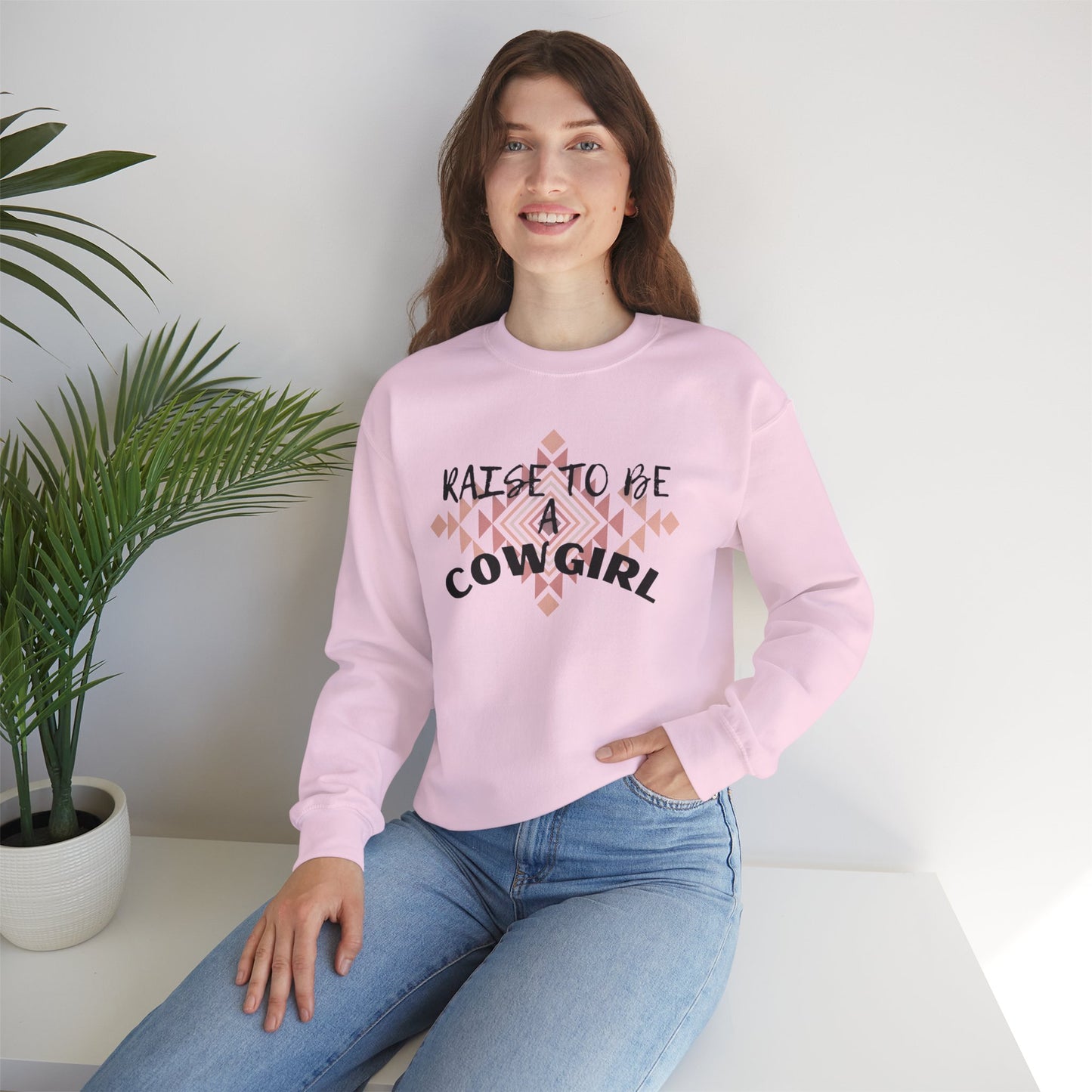 RAISE TO BE COWGIRL UNISEX Heavy Blend™ Crewneck Sweatshirt