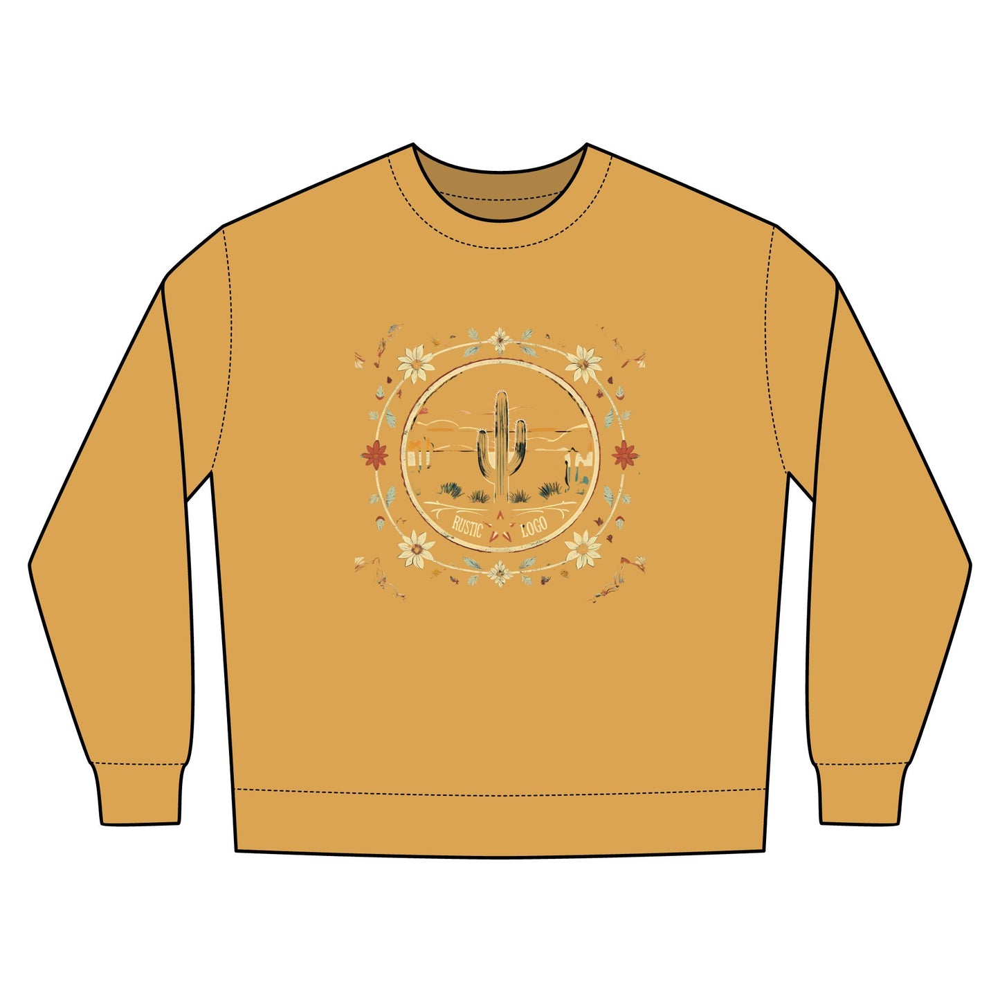 Cowgirl Unisex Rustic Horizon Rodeo Sweatshirt, Unisex Casual Crewneck, Western Style Pullover, Perfect for Fall, Gift for Rodeo Fans