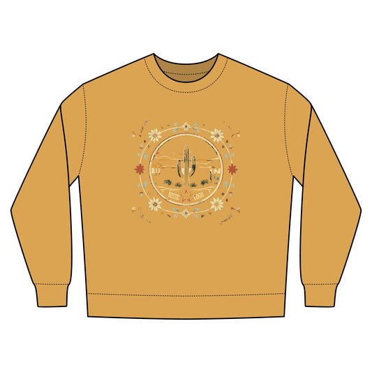 Cowgirl Unisex Rustic Horizon Rodeo Sweatshirt, Unisex Casual Crewneck, Western Style Pullover, Perfect for Fall, Gift for Rodeo Fans