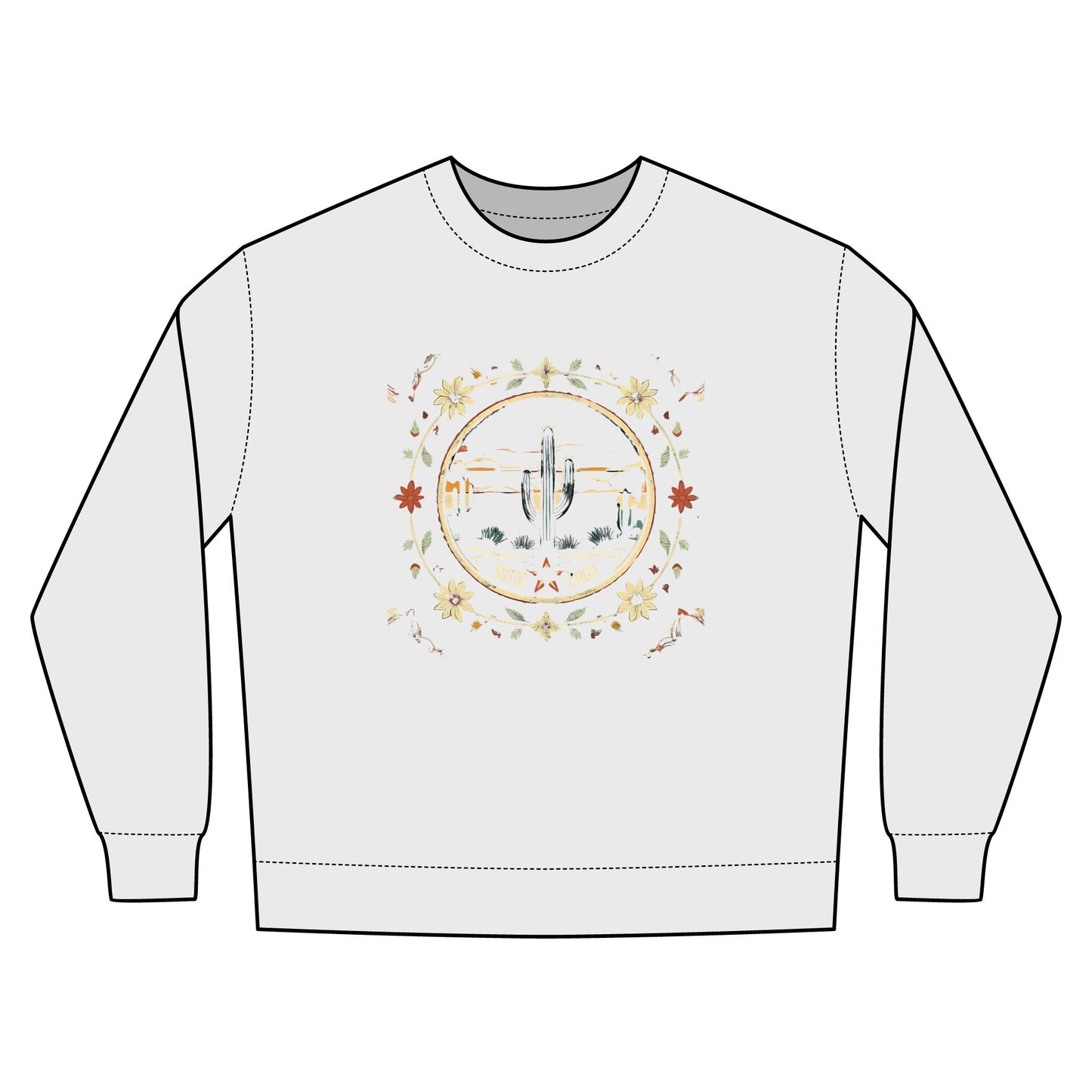 Cowgirl Unisex Rustic Horizon Rodeo Sweatshirt, Unisex Casual Crewneck, Western Style Pullover, Perfect for Fall, Gift for Rodeo Fans