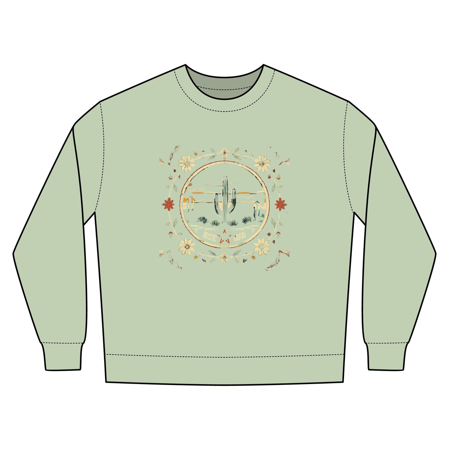 Cowgirl Unisex Rustic Horizon Rodeo Sweatshirt, Unisex Casual Crewneck, Western Style Pullover, Perfect for Fall, Gift for Rodeo Fans