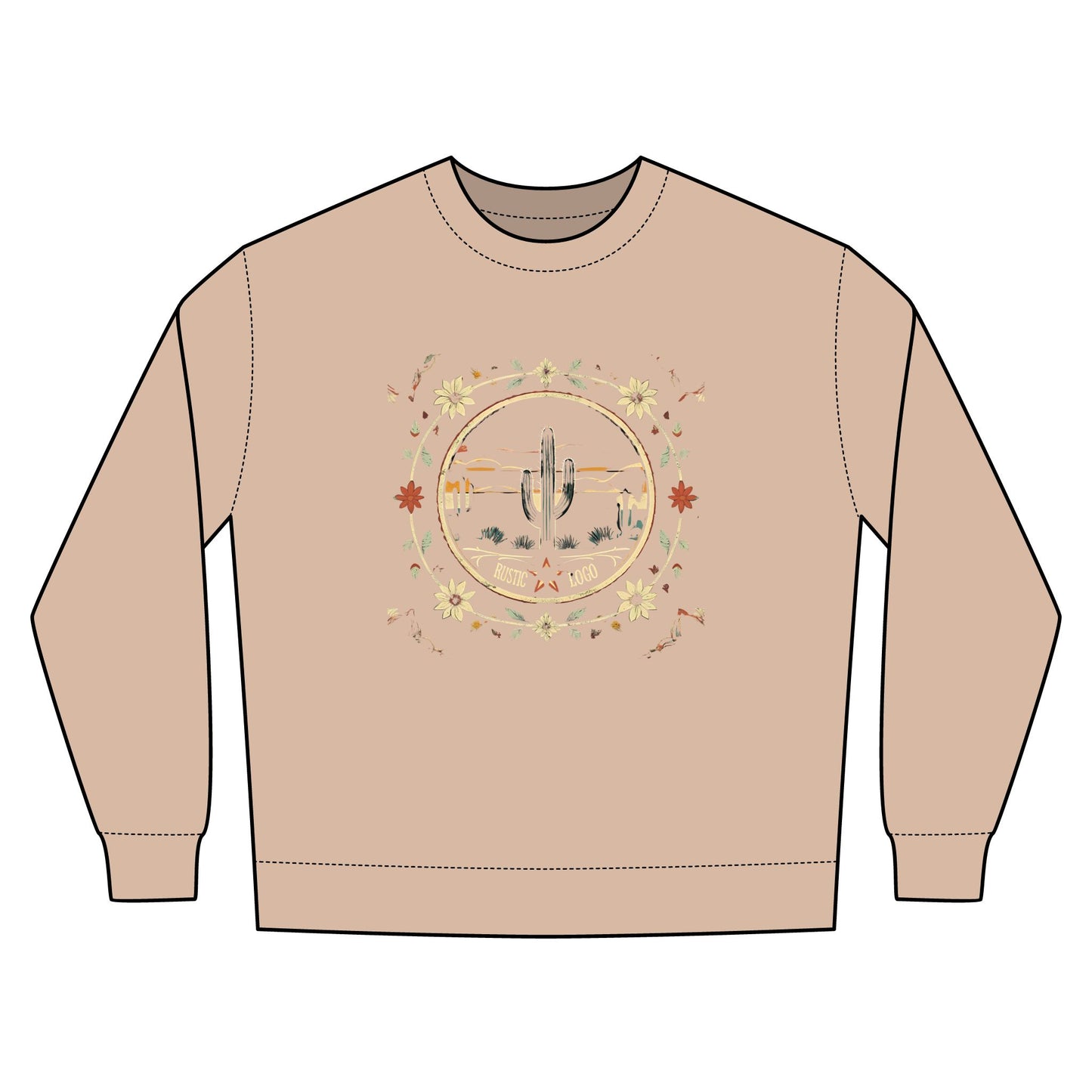 Cowgirl Unisex Rustic Horizon Rodeo Sweatshirt, Unisex Casual Crewneck, Western Style Pullover, Perfect for Fall, Gift for Rodeo Fans