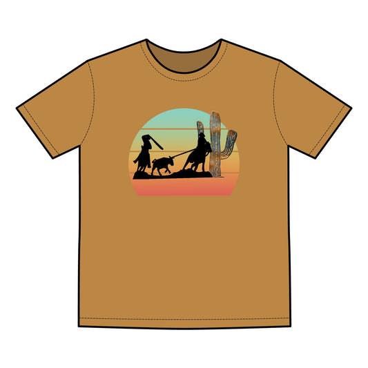 Team Roping Sorry Can't Rope Bye Adventure Men's Faded Tee - Retro Outdoor Vibe