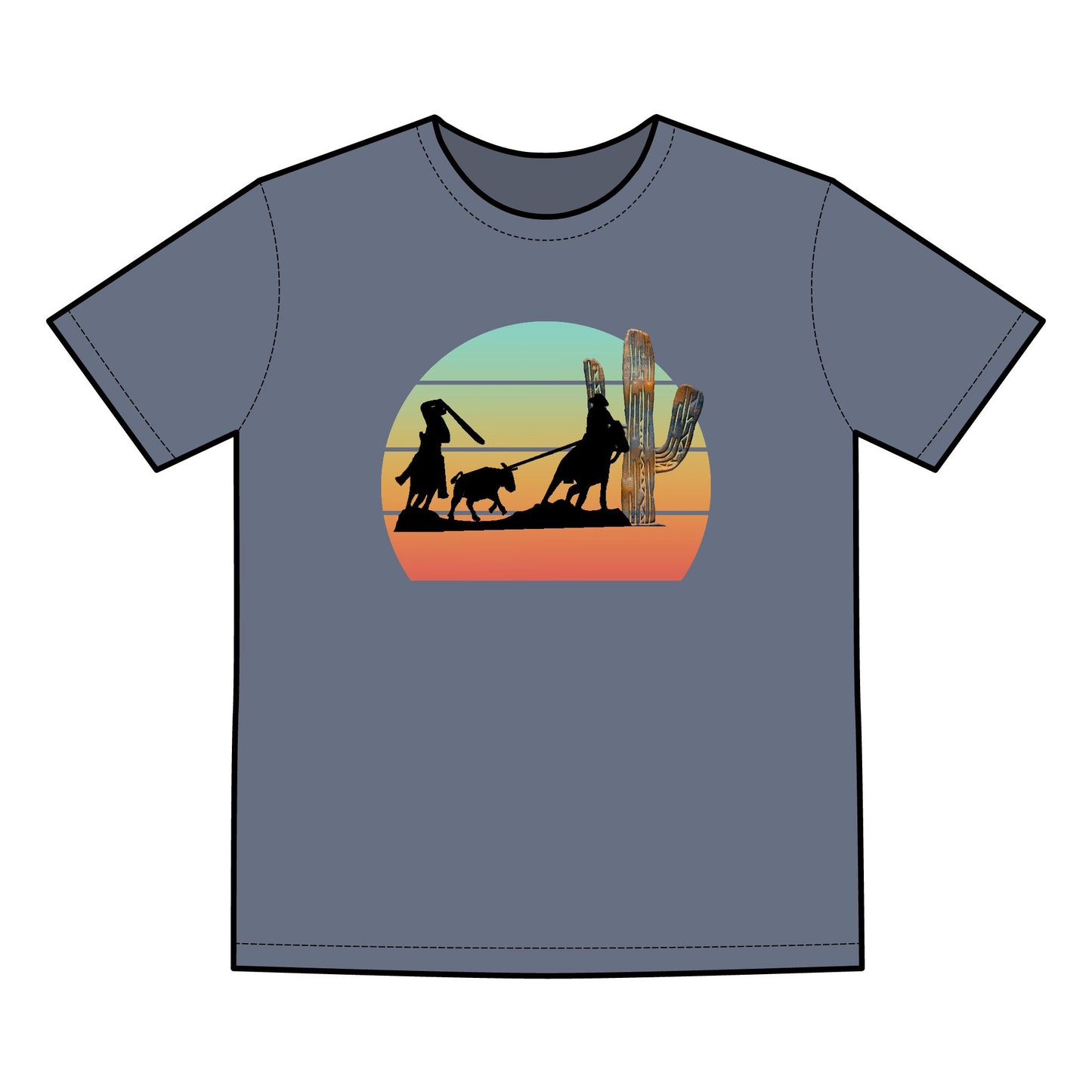 Team Roping Sorry Can't Rope Bye Adventure Men's Faded Tee - Retro Outdoor Vibe