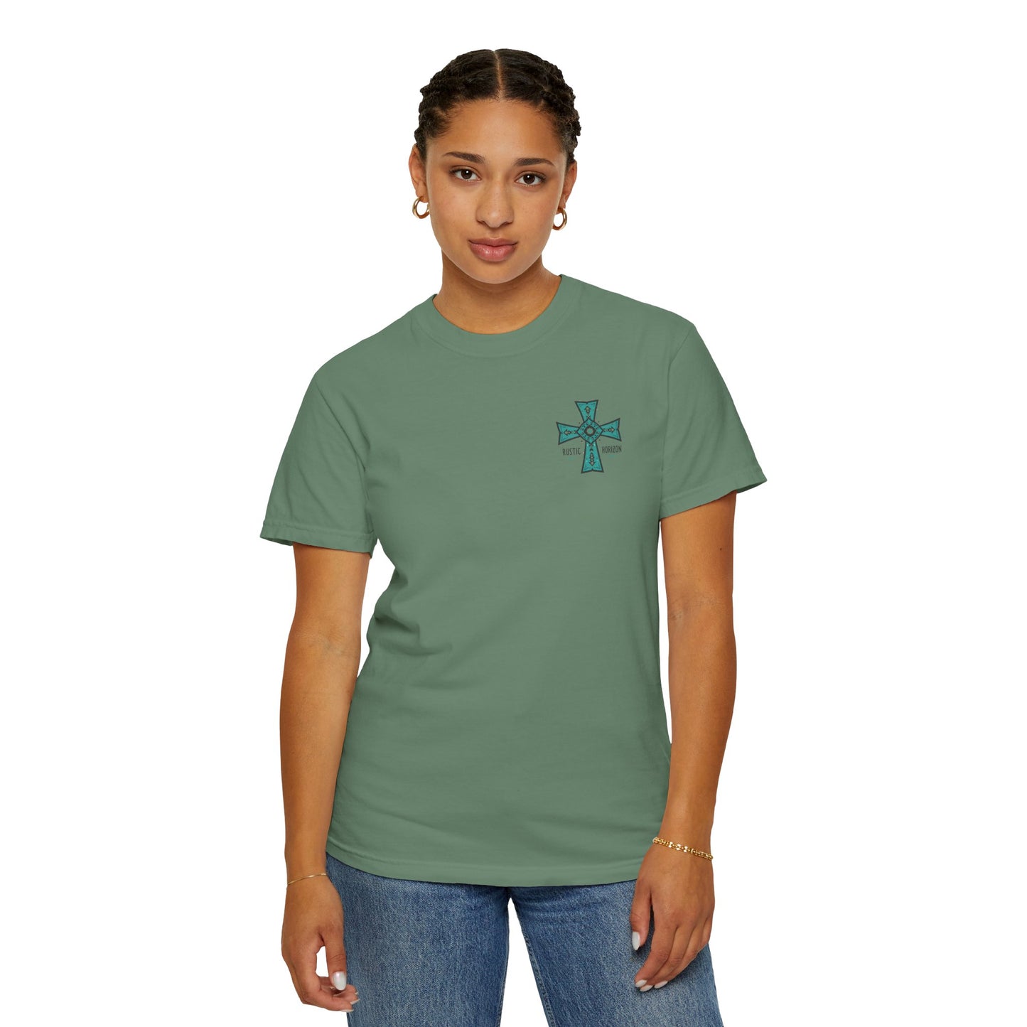 Rustic Horizon cross UNISEX T-Shirt｜Festival Wear, Casual Outfit, Gift for Nature Lovers, Vintage Style Tee, Summer Essential