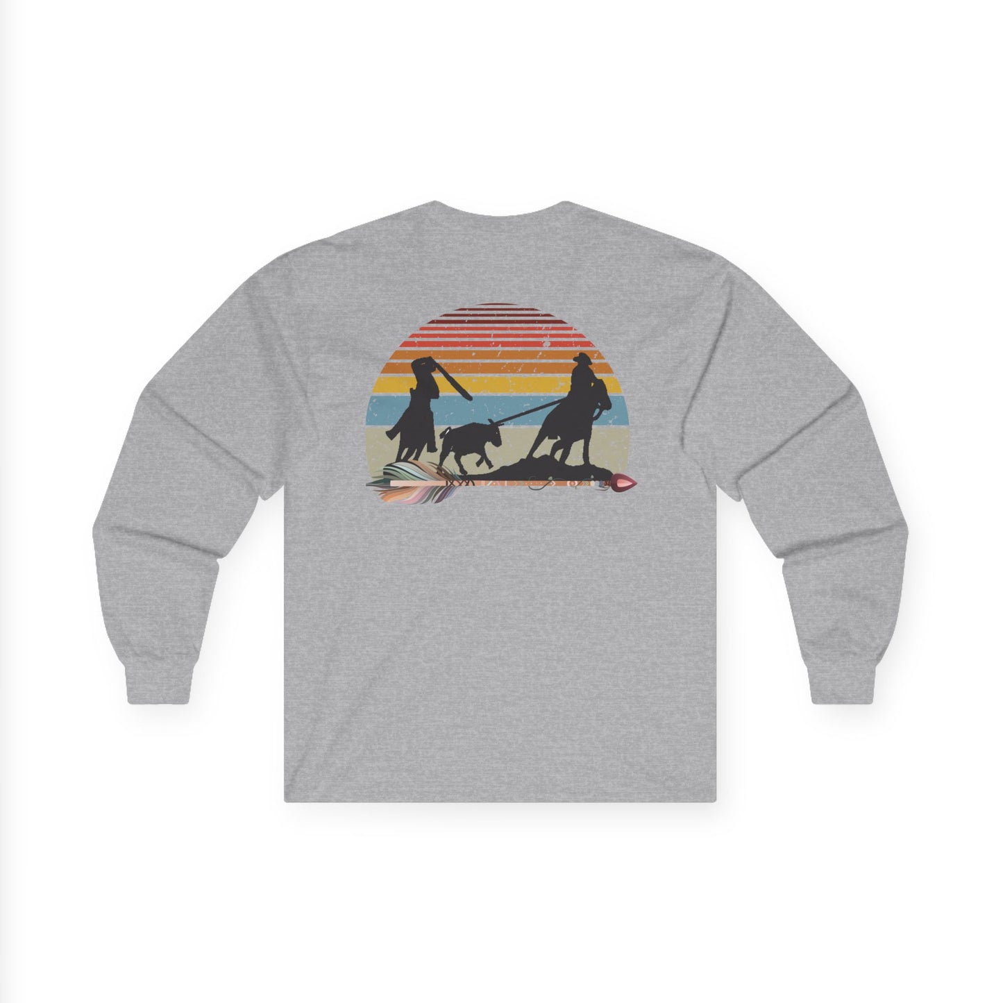 BACK Unisex Ultra Cotton Long Sleeve Tee TEAM ROPING