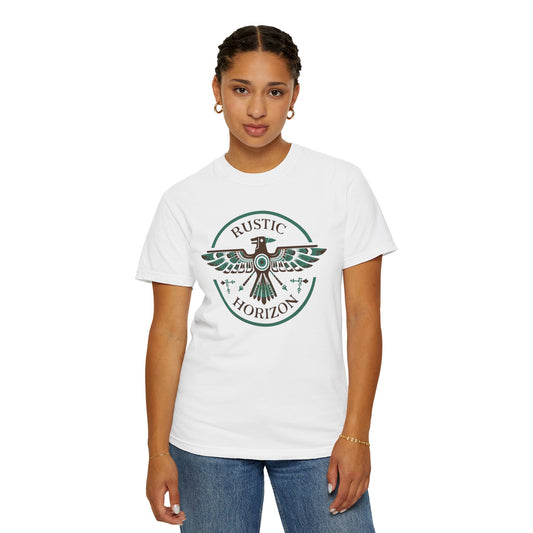 Rustic Horizon with Thunderbird UNISEX T-Shirt｜Festival Wear, Casual Outfit, Gift for Nature Lovers, Vintage Style Tee, Summer Essential