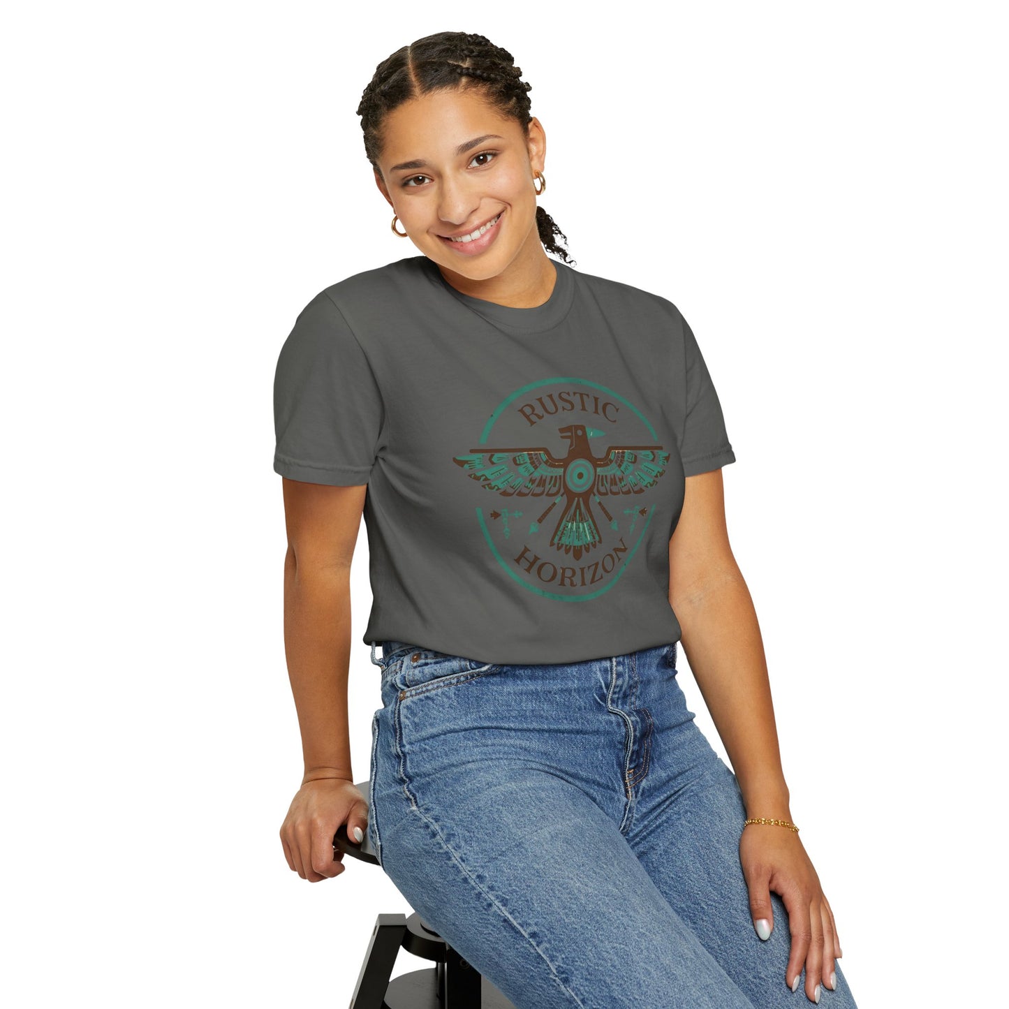 Rustic Horizon with Thunderbird UNISEX T-Shirt｜Festival Wear, Casual Outfit, Gift for Nature Lovers, Vintage Style Tee, Summer Essential