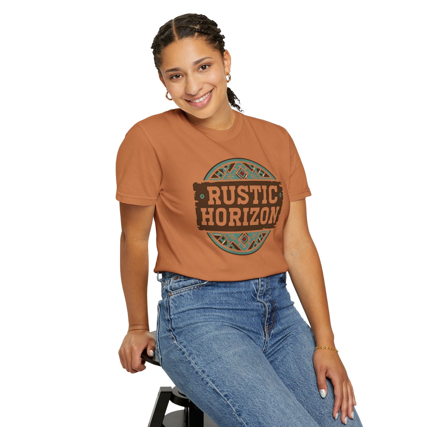 Touch of Rustic Horizon crest UNISEX T-Shirt｜Festival Wear, Casual Outfit, Gift for Nature Lovers, Vintage Style Tee, Summer Essential