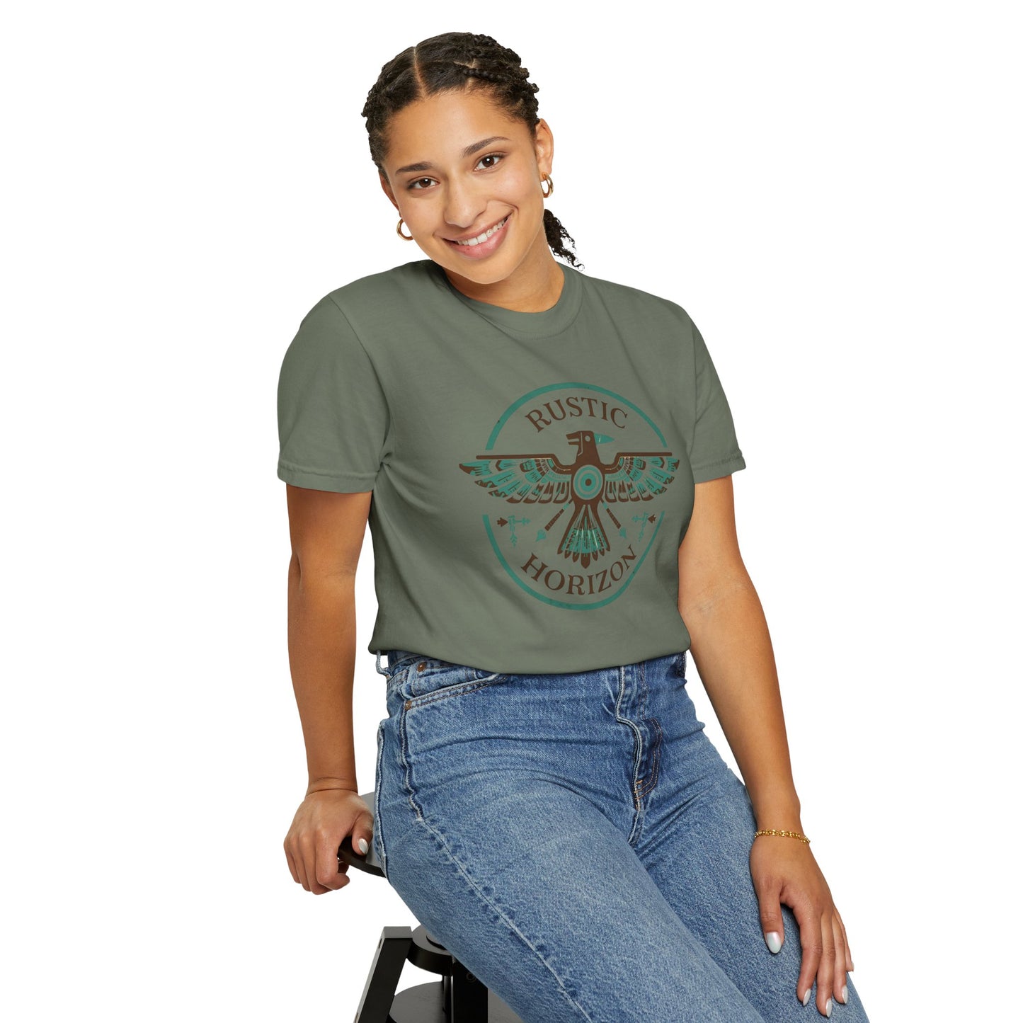 Rustic Horizon with Thunderbird UNISEX T-Shirt｜Festival Wear, Casual Outfit, Gift for Nature Lovers, Vintage Style Tee, Summer Essential