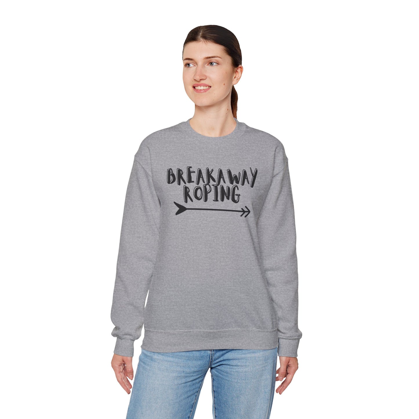 BREAKAWAY ROPING COWGIRL UNISEX Heavy Blend™ Crewneck Sweatshirt