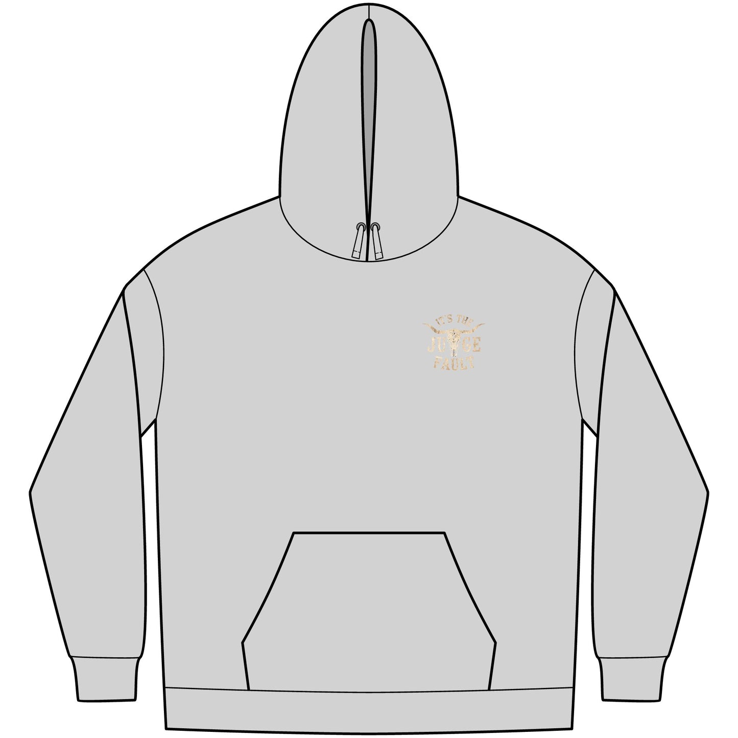 IT'S THE JUDGE FAULT 2 SIDES Unisex Western Fleece Hoodie, Rustic Fashion Sweatshirt, Cozy Winter Apparel, Gift for Rodeo Lovers, Casual Outdoor Clothing