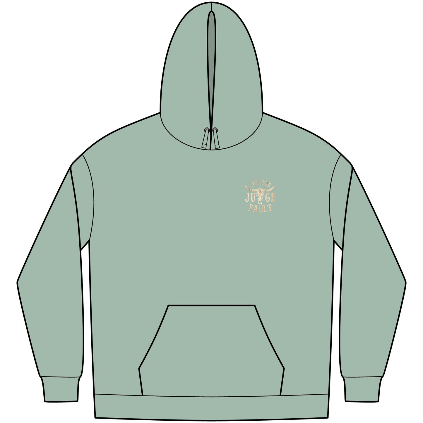 IT'S THE JUDGE FAULT 2 SIDES Unisex Western Fleece Hoodie, Rustic Fashion Sweatshirt, Cozy Winter Apparel, Gift for Rodeo Lovers, Casual Outdoor Clothing