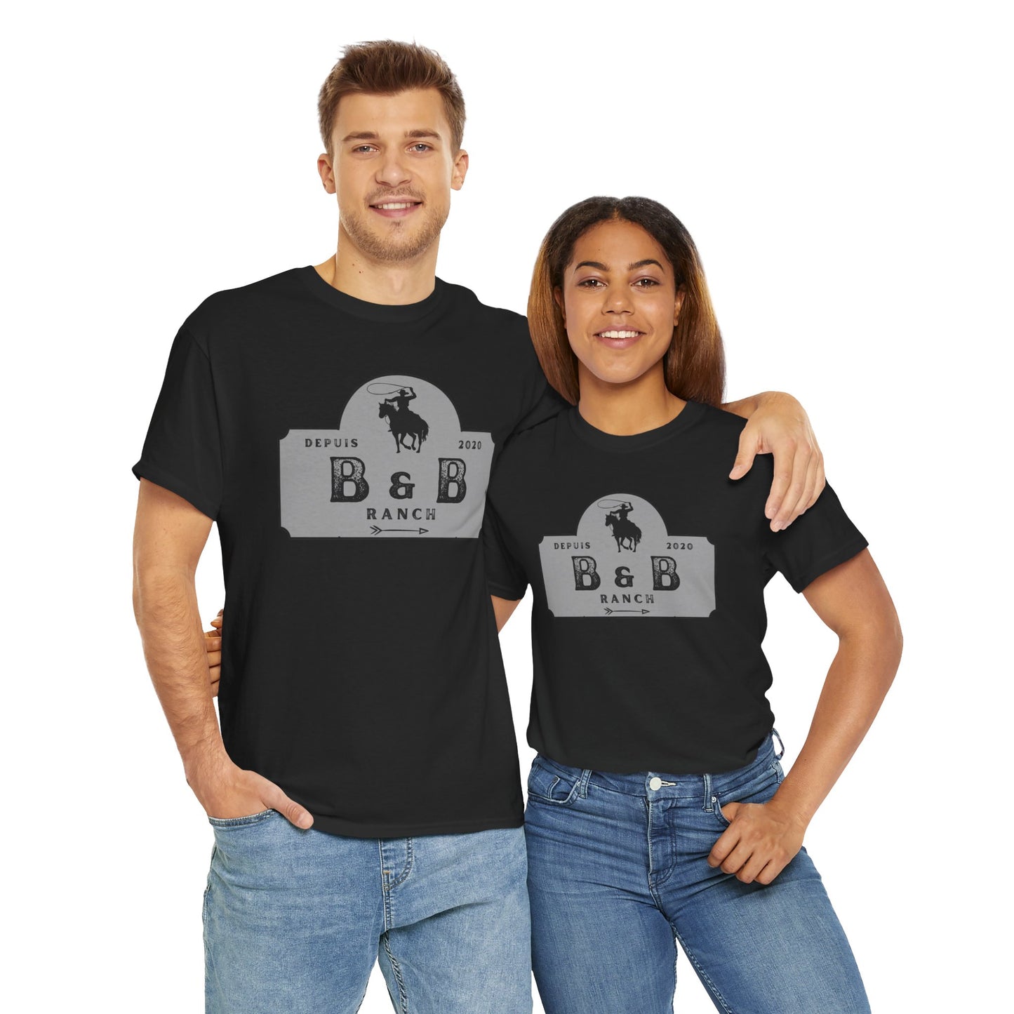 B & B RANCH  LOGO Unisex Heavy Cotton Tee