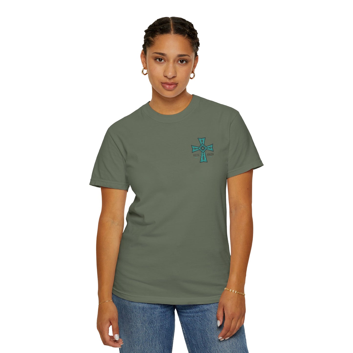 Rustic Horizon cross UNISEX T-Shirt｜Festival Wear, Casual Outfit, Gift for Nature Lovers, Vintage Style Tee, Summer Essential