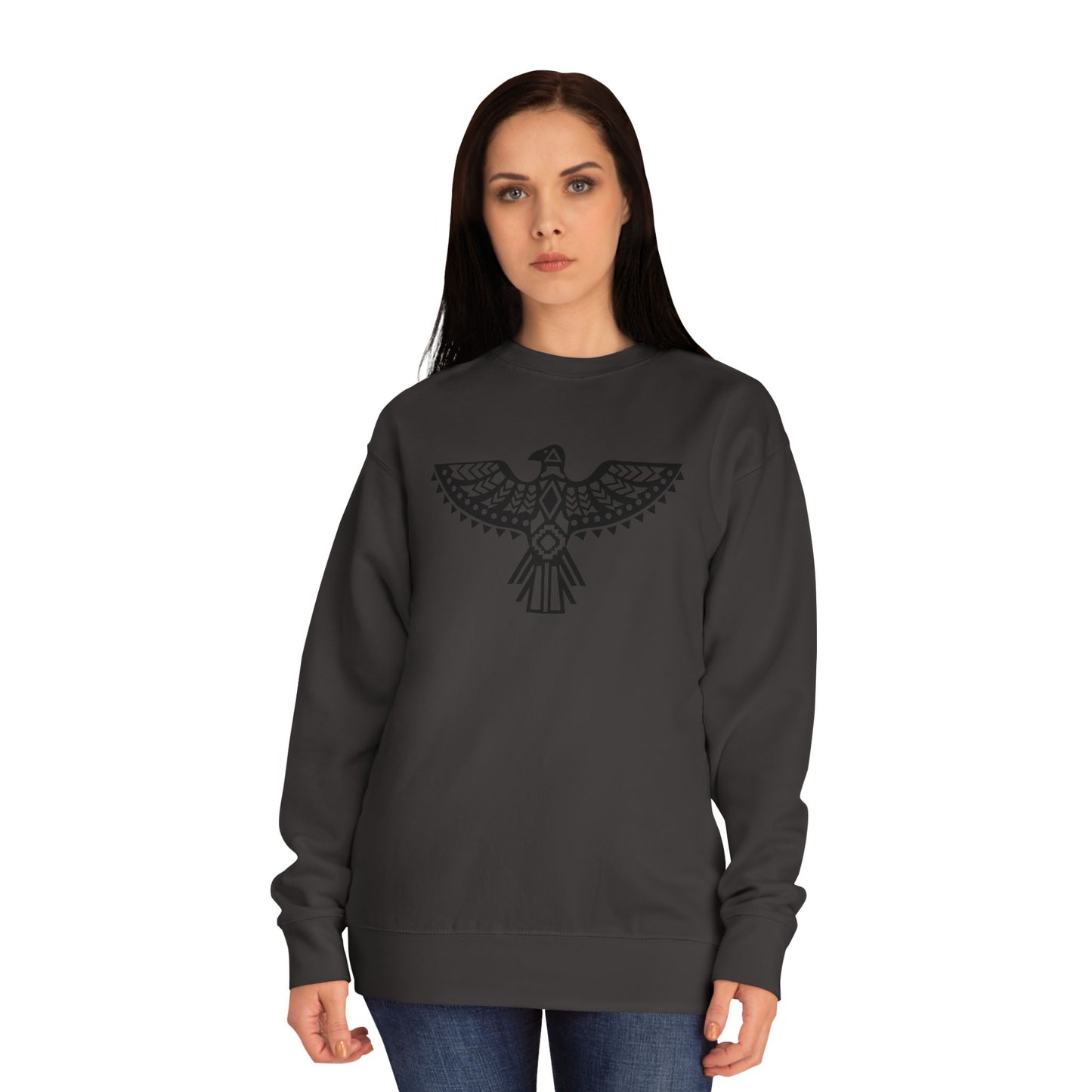 Tribal Eagle Unisex Crew Sweatshirt - Cozy Cultural Artwear