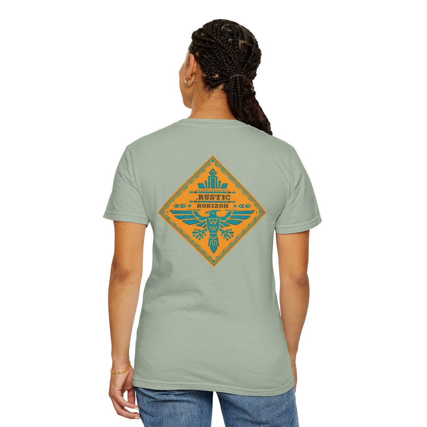 Rustic Horizon Yellow Thunderbird UNISEX T-Shirt｜Festival Wear, Casual Outfit, Gift for Nature Lovers, Vintage Style Tee, Summer Essential