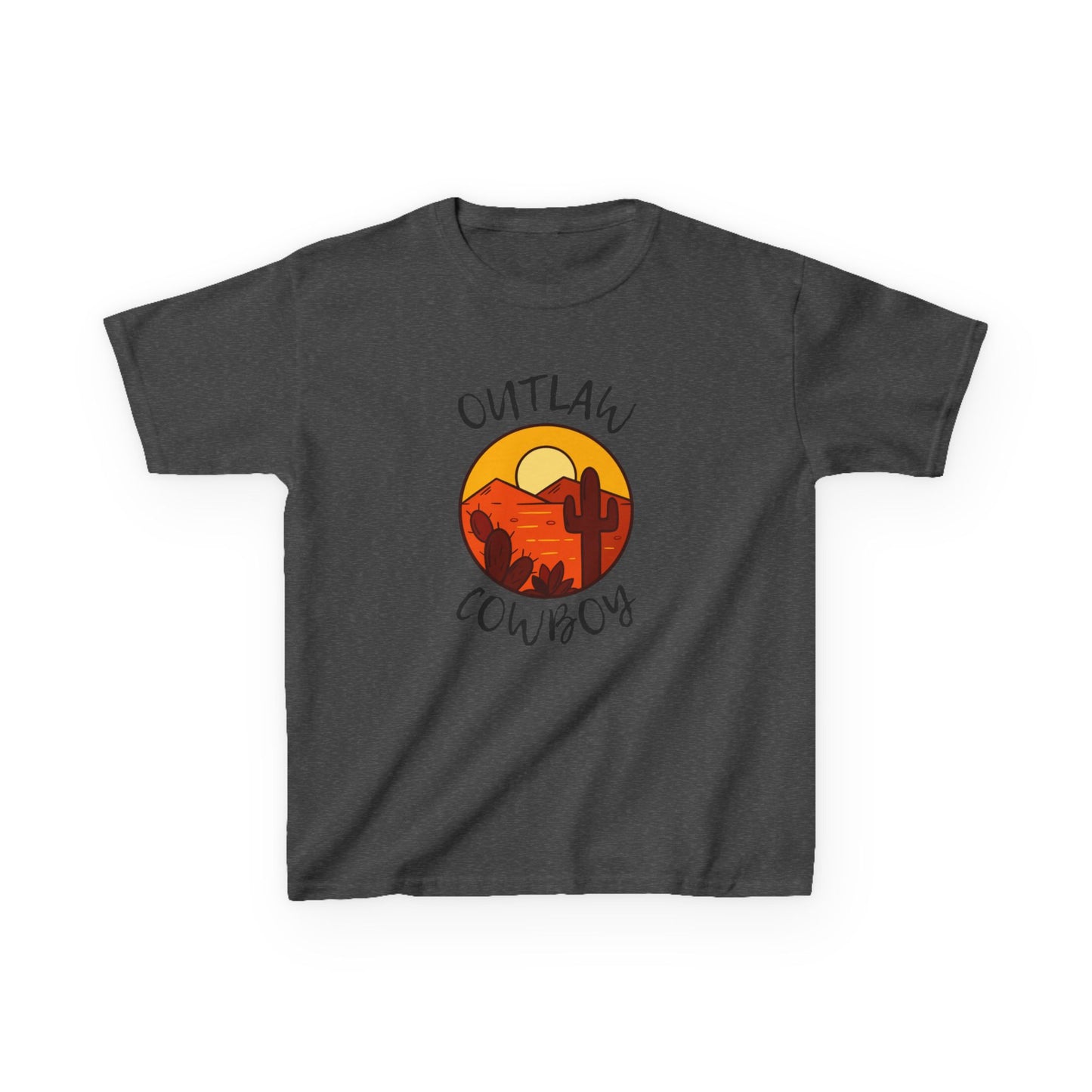 OUTLAW COWBOY Kids Tee - sunset Cowboy Design