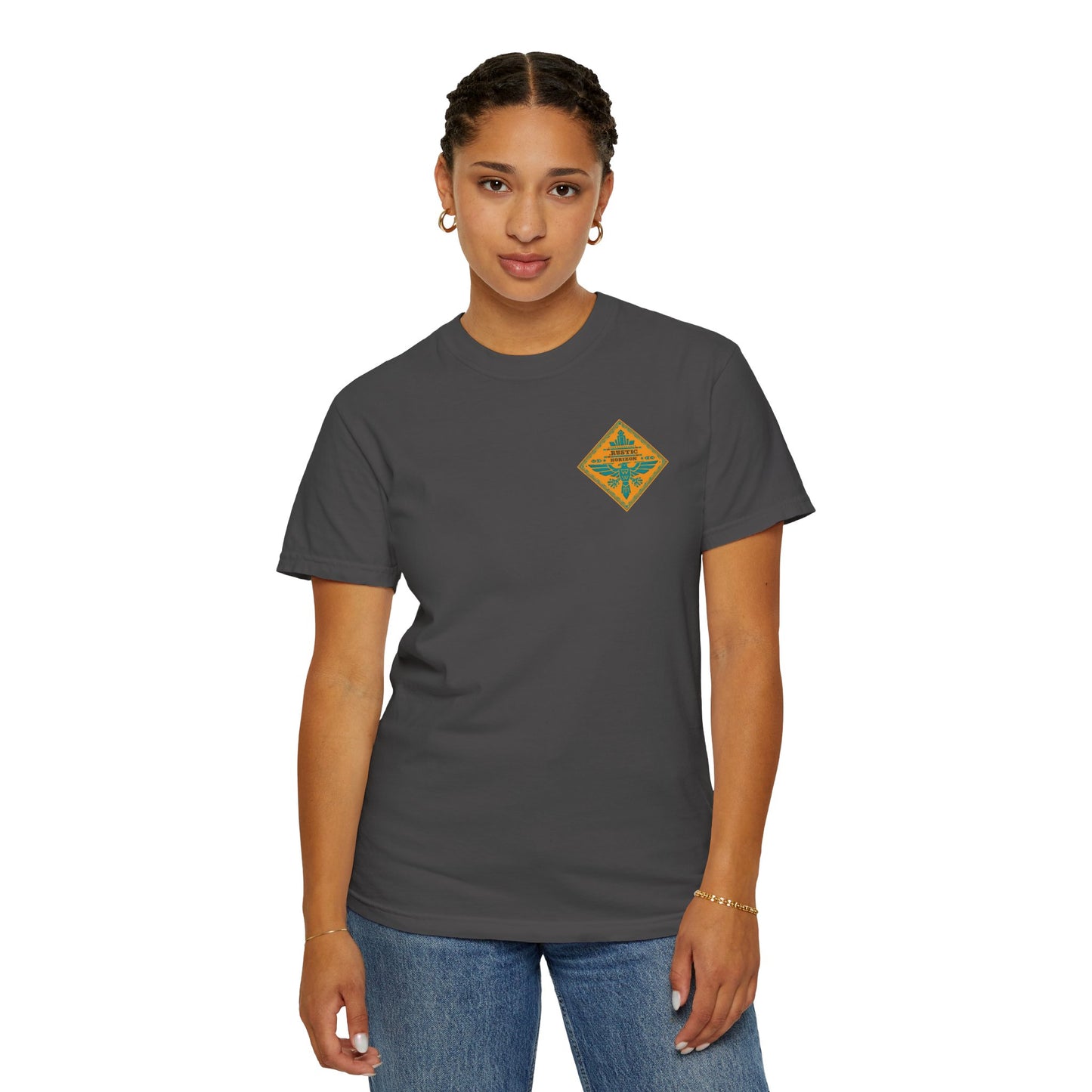 Rustic Horizon Yellow Thunderbird UNISEX T-Shirt｜Festival Wear, Casual Outfit, Gift for Nature Lovers, Vintage Style Tee, Summer Essential