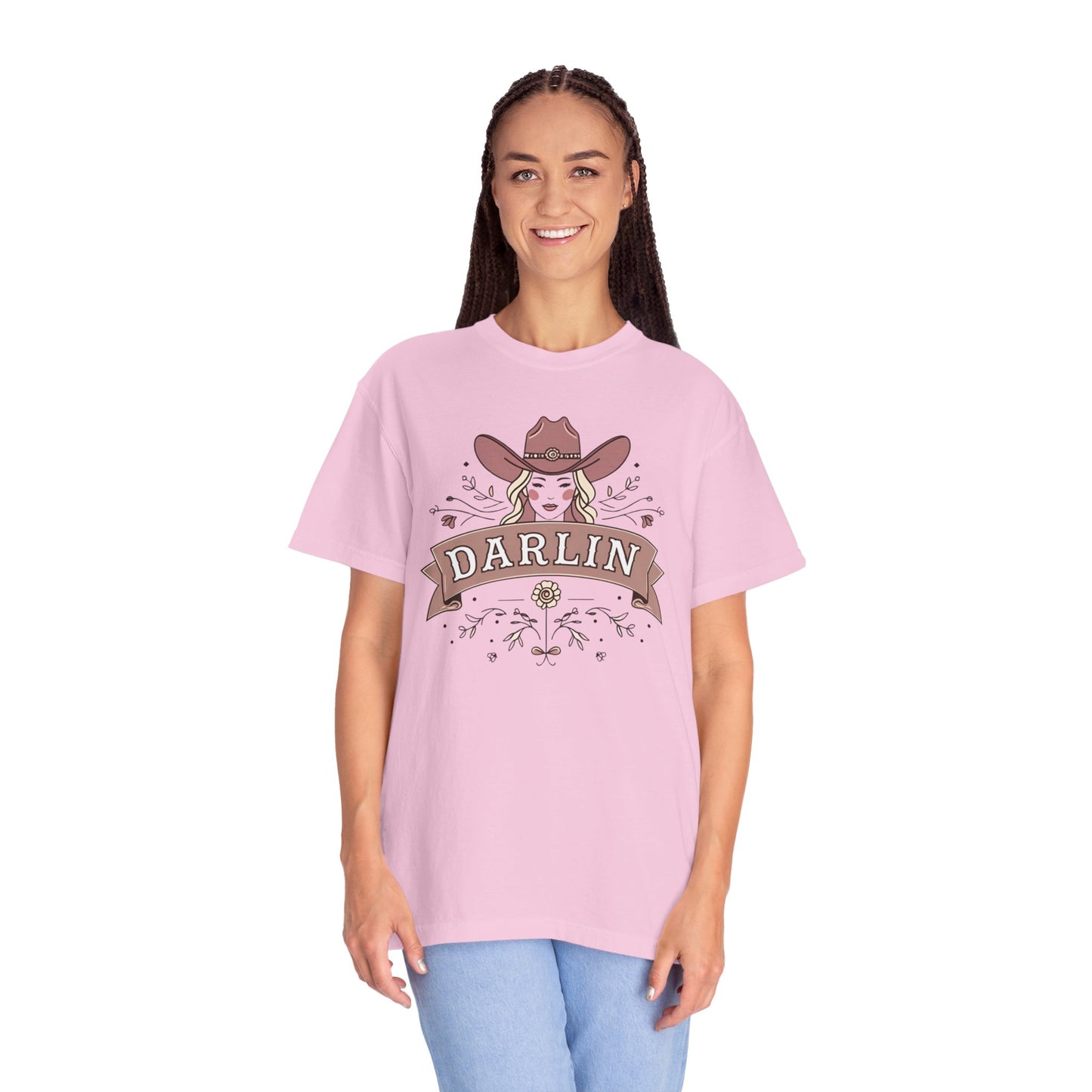 Darlin Rustic Horizon Cowgirl  UNISEX T-Shirt｜Festival Wear, Casual Outfit, Gift for Nature Lovers, Vintage Style Tee, Summer Essential