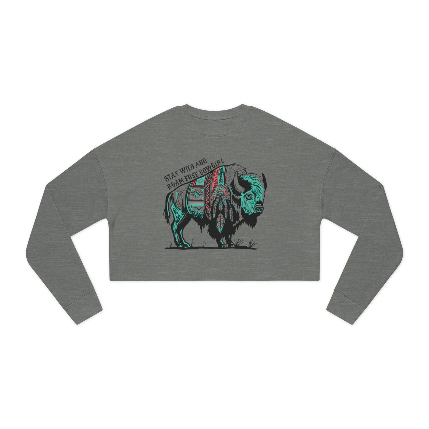 BISON COWGIRL Women's Cropped Sweatshirt