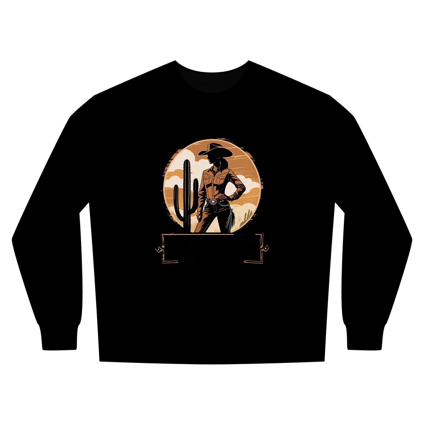 Cowgirl Unisex Rustic Horizon Rodeo Sweatshirt, Unisex Casual Crewneck, Western Style Pullover, Perfect for Fall, Gift for Rodeo Fans