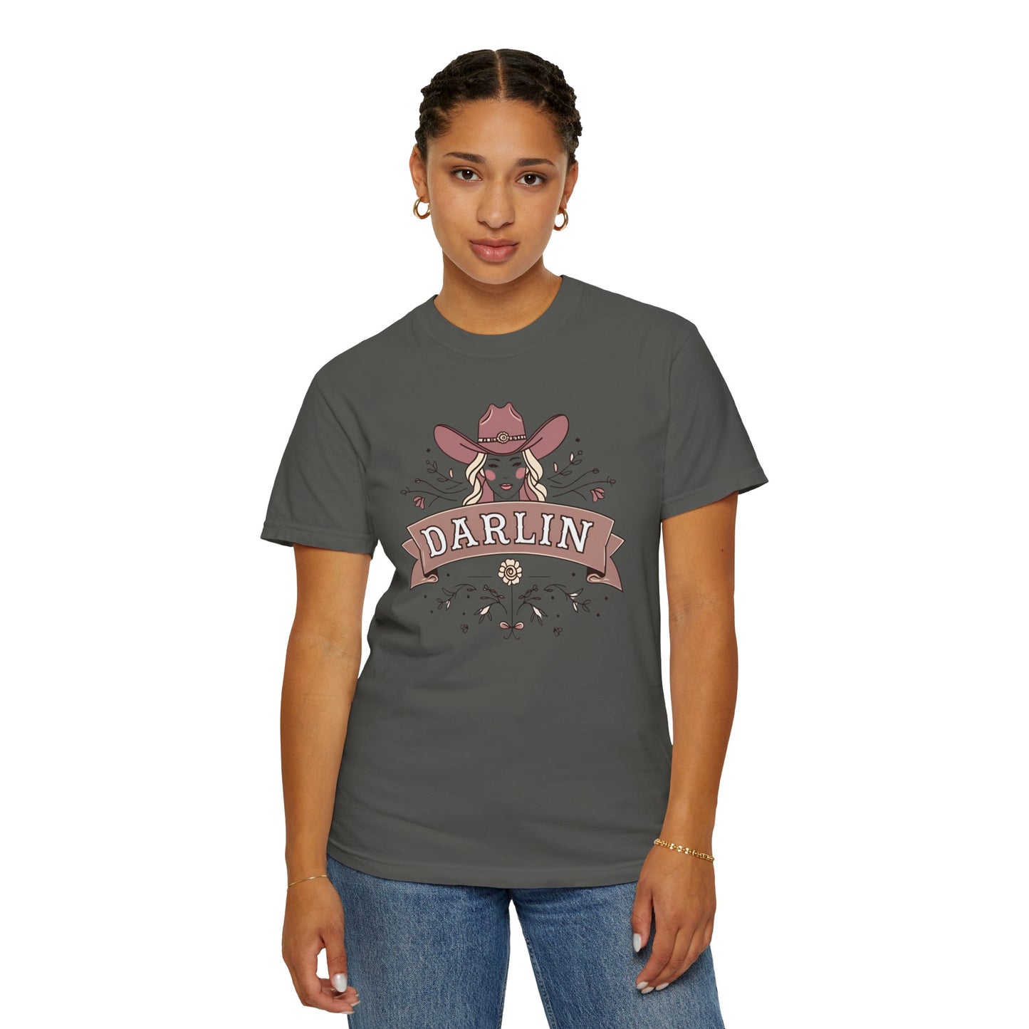 Darlin Rustic Horizon Cowgirl  UNISEX T-Shirt｜Festival Wear, Casual Outfit, Gift for Nature Lovers, Vintage Style Tee, Summer Essential