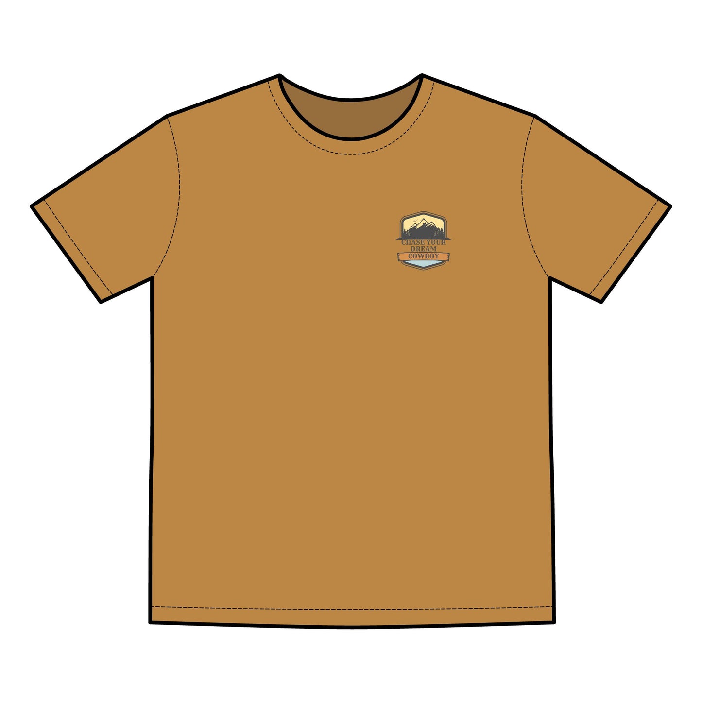 Chase Your Dreams Cowboy Men's Faded Tee - Retro Outdoor Vibe