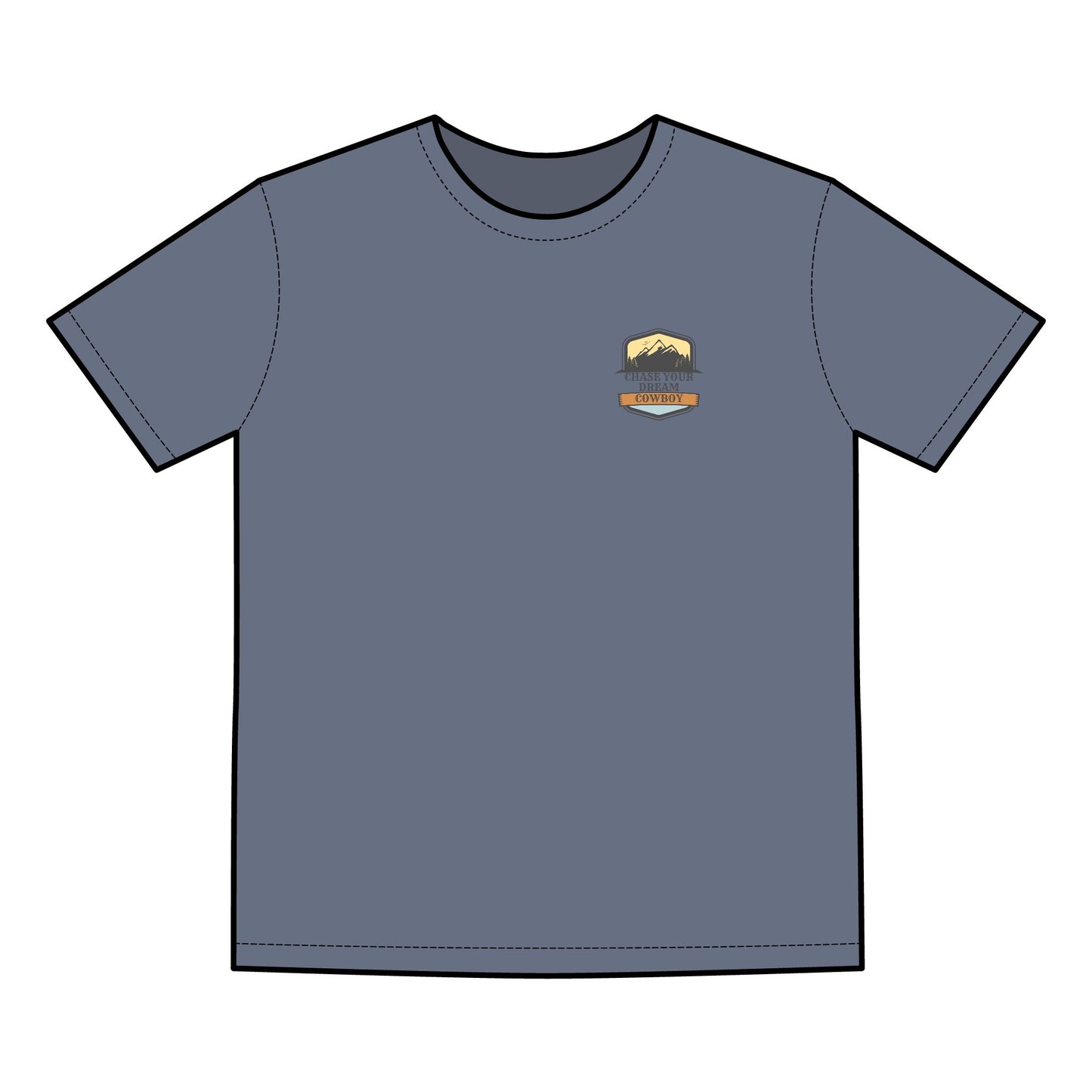 Chase Your Dreams Cowboy Men's Faded Tee - Retro Outdoor Vibe