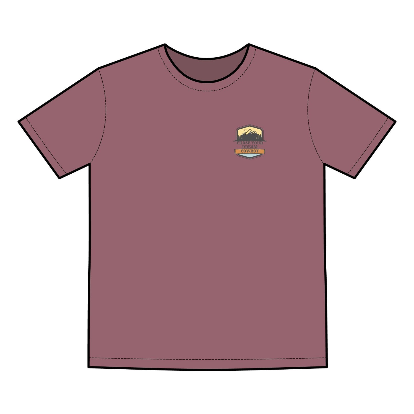 Chase Your Dreams Cowboy Men's Faded Tee - Retro Outdoor Vibe