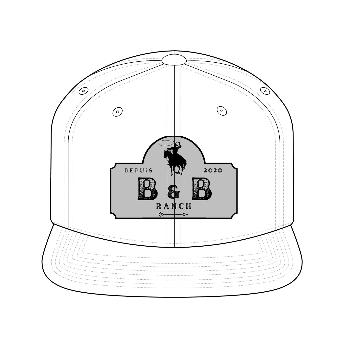 B&B Ranch Unisex Snapback Hat - Stylish Outdoor Accessory for Cowboy Enthusiasts