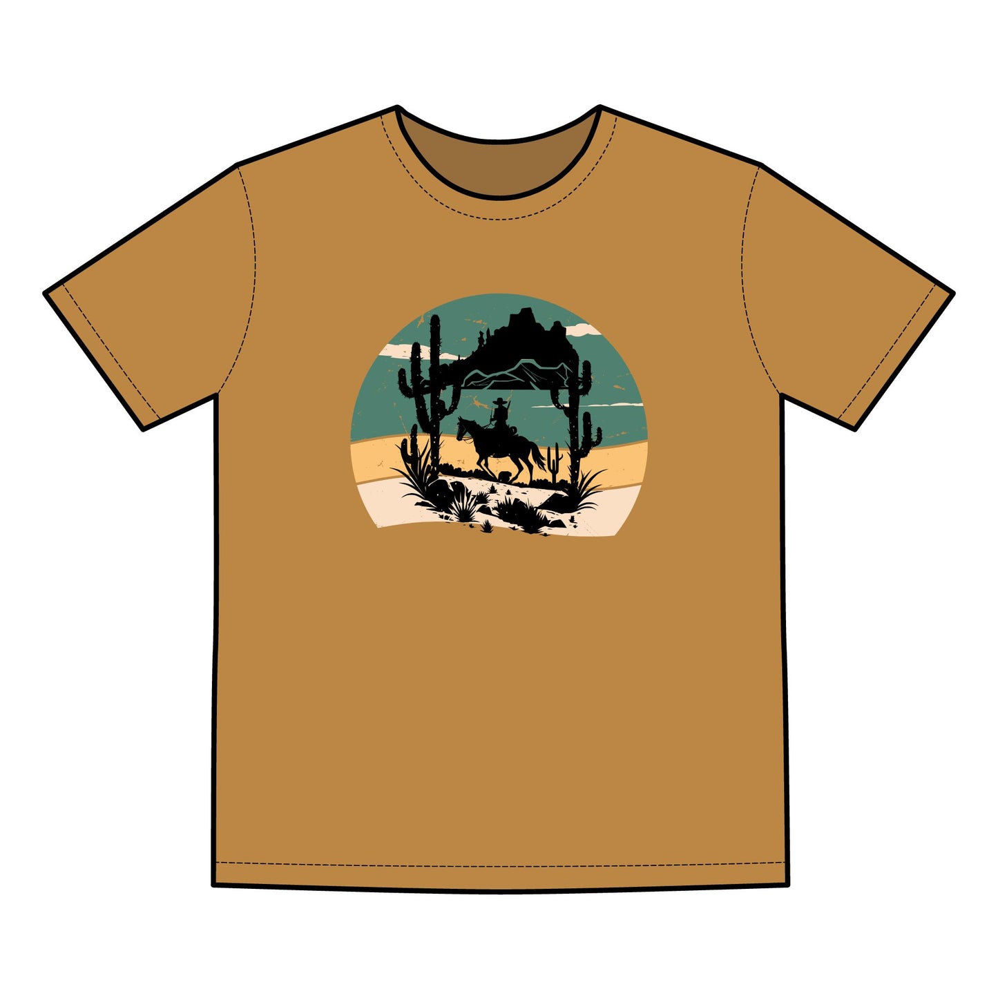 Desert Adventure Men's Faded Tee - Retro Outdoor Vibe