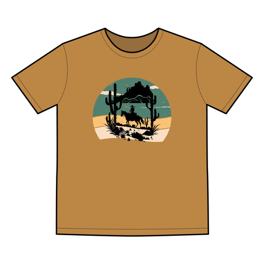 Desert Adventure Men's Faded Tee - Retro Outdoor Vibe